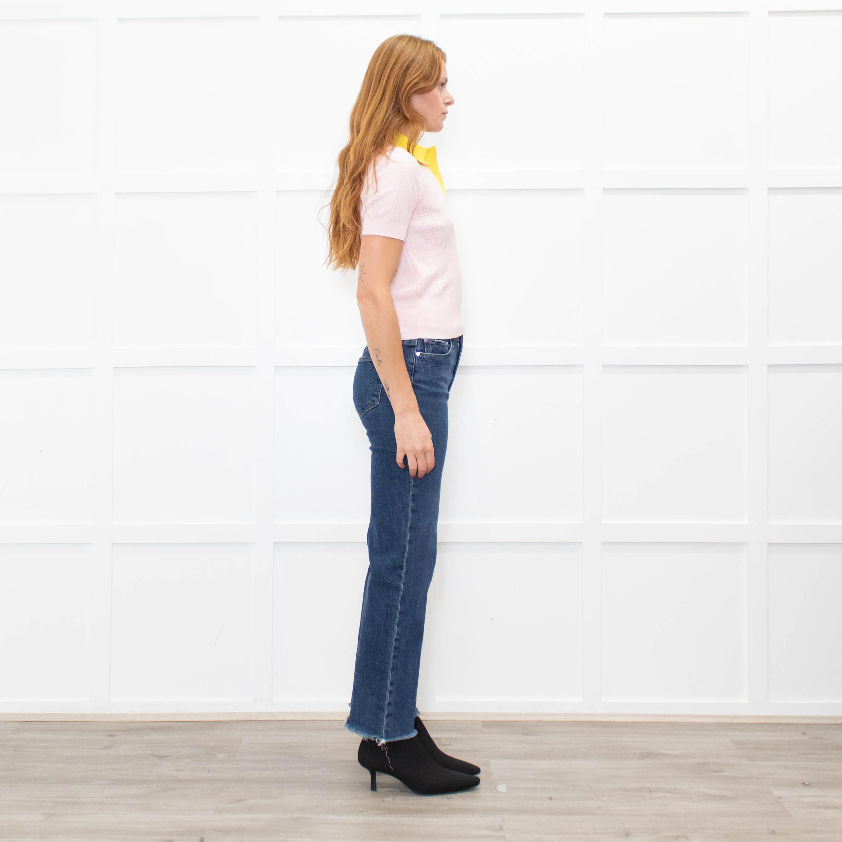 Tory Burch Pink & Yellow Shortsleeve Cotton Jumper - Image 6