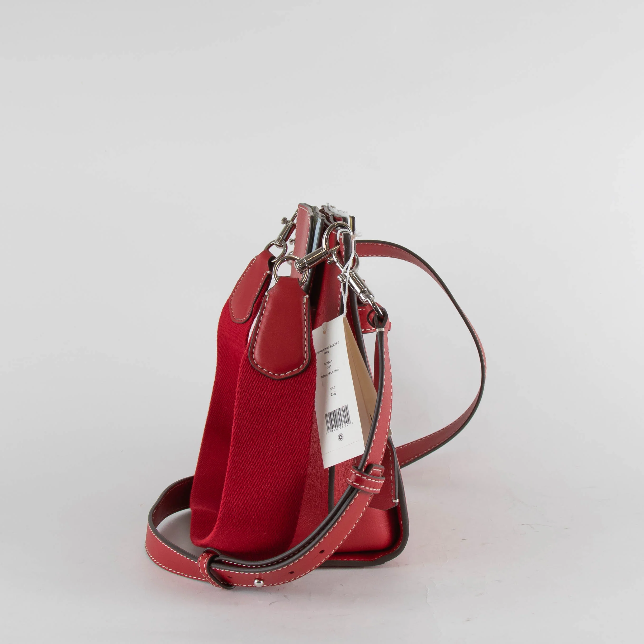 Tory Burch Red Leather Lee Radziwill Bucket Bag - Image 5