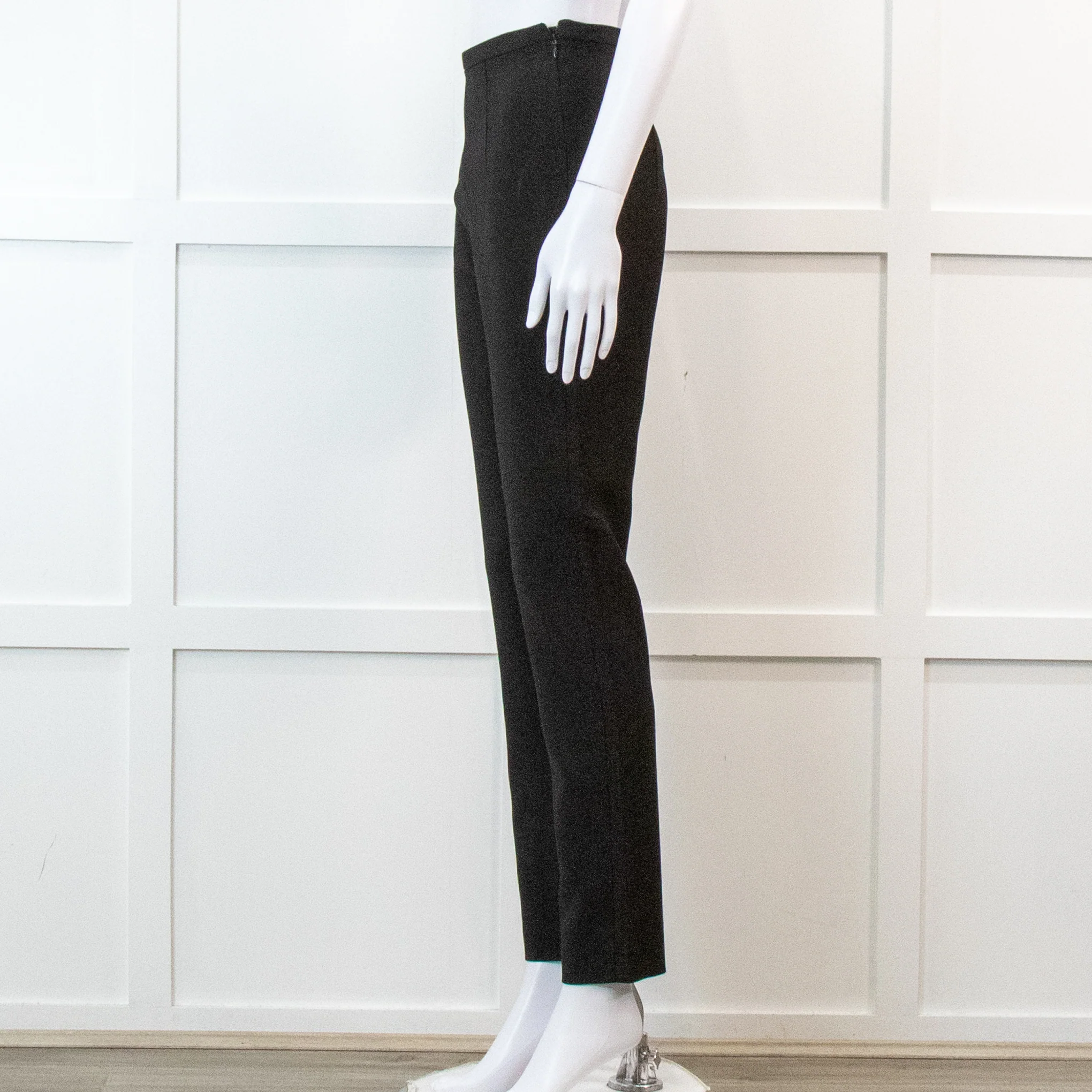 Toteme Black Wool Blend Cigarette Trousers - Image 4