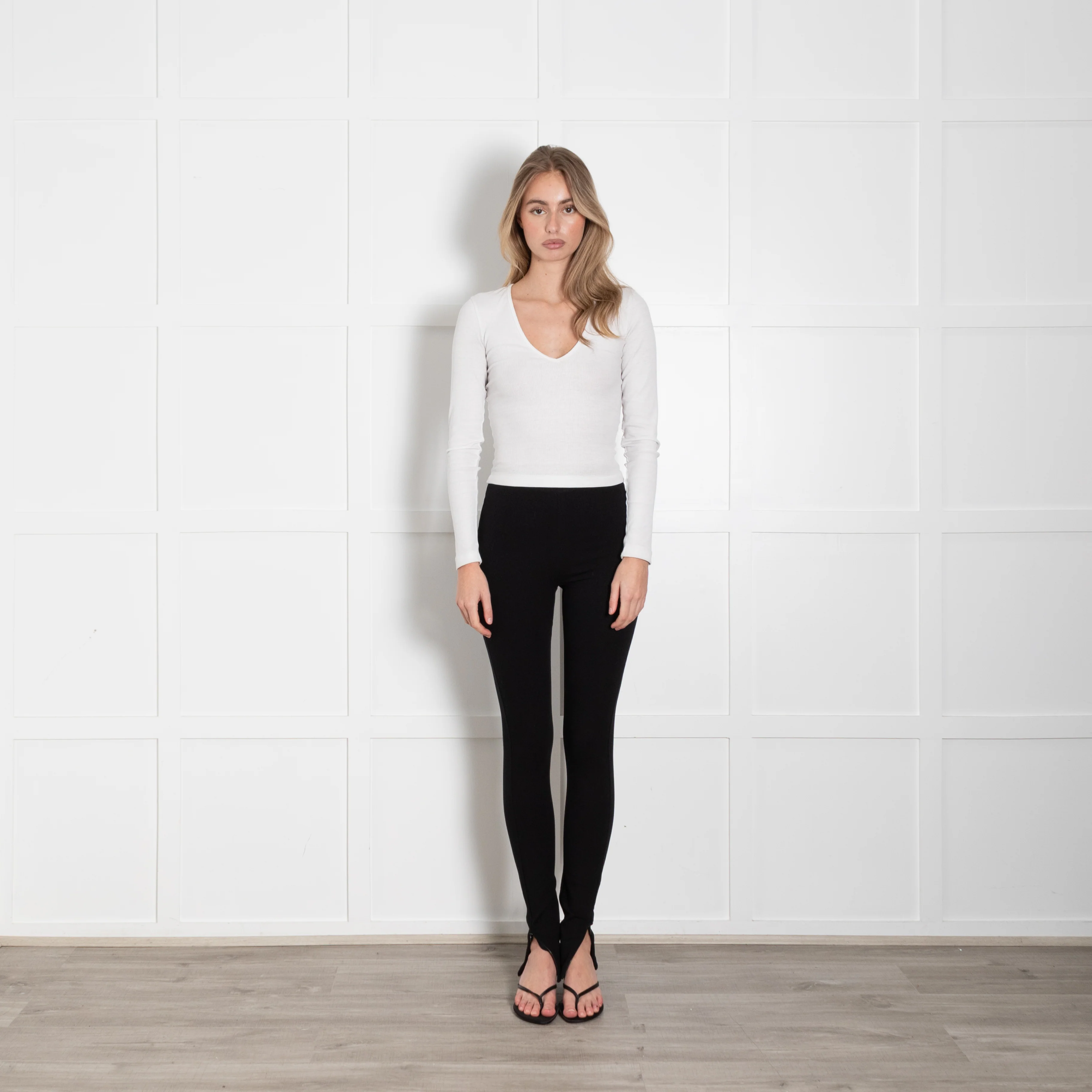 Toteme Black Zip Detail Leggings
