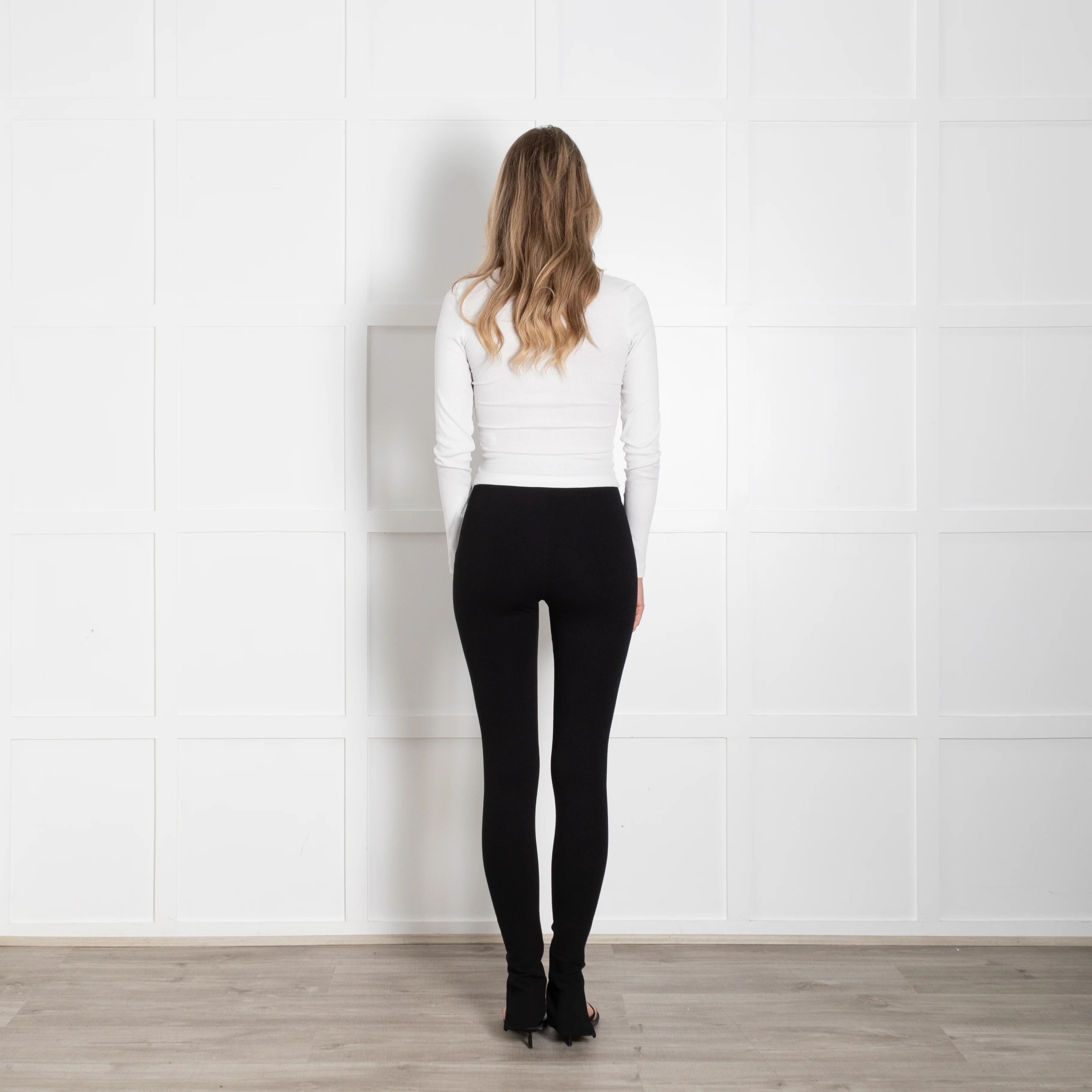 Toteme Black Zip Detail Leggings - Image 5