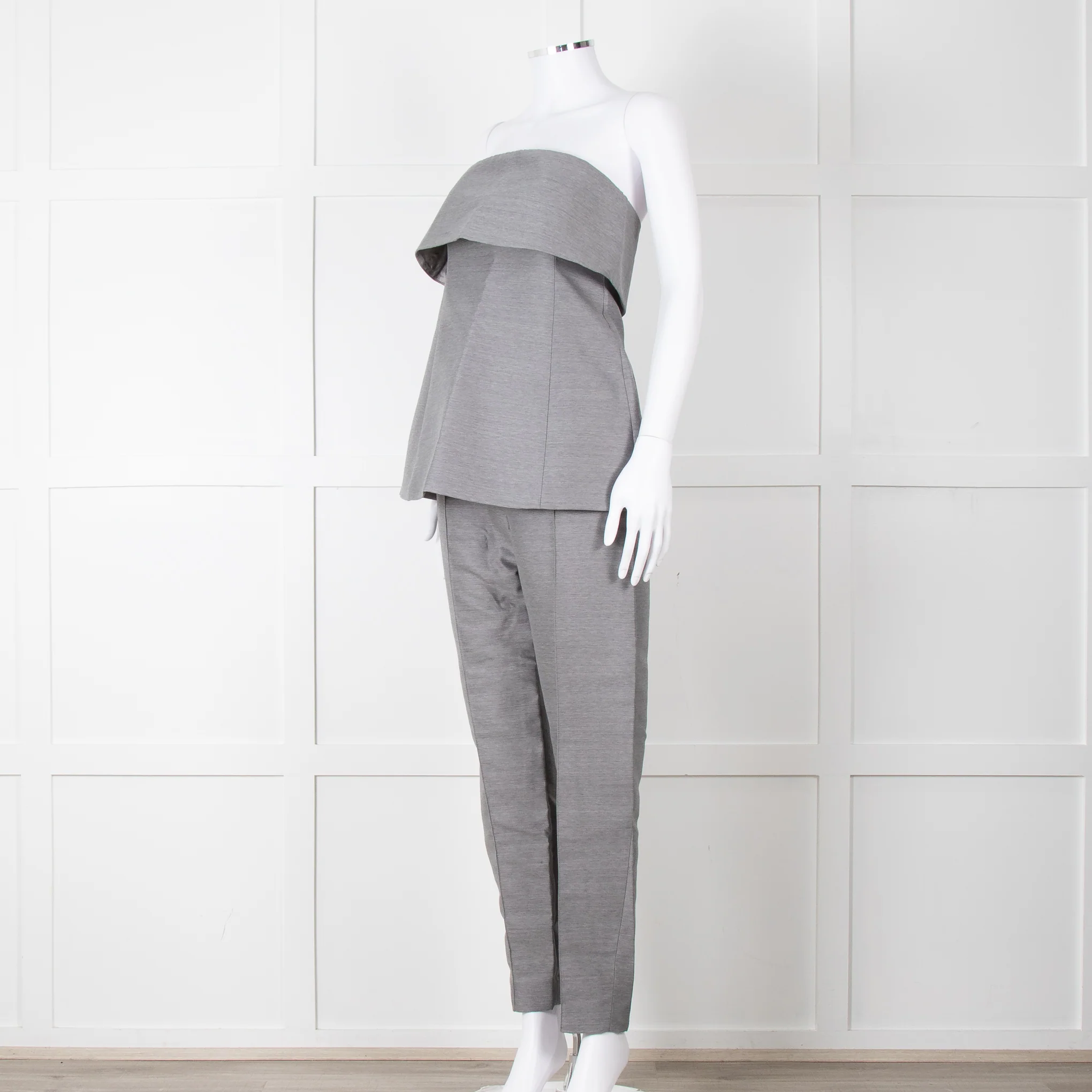 Toteme Grey Bandeau Top with Foldover - Image 10