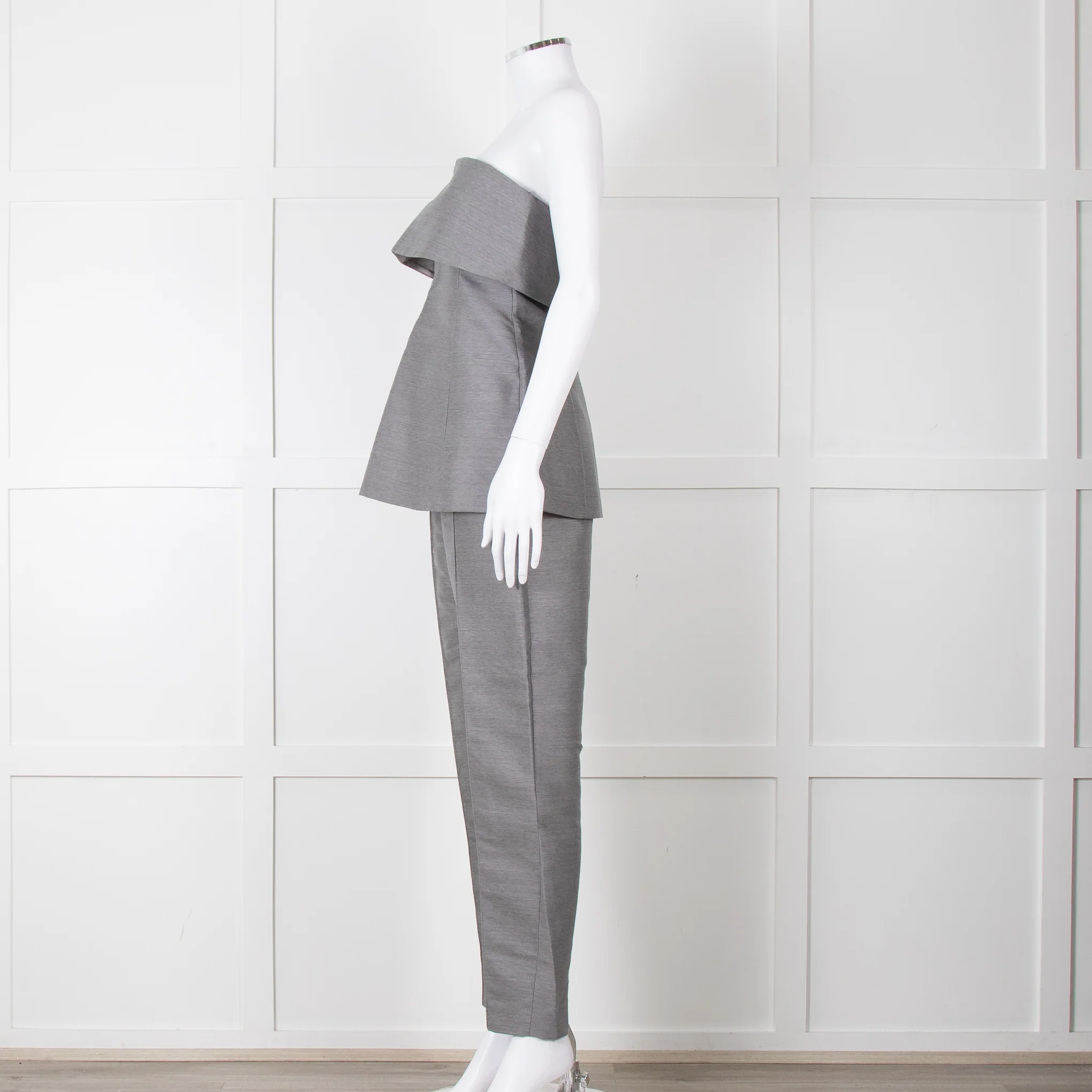 Toteme Grey Bandeau Top with Foldover - Image 11