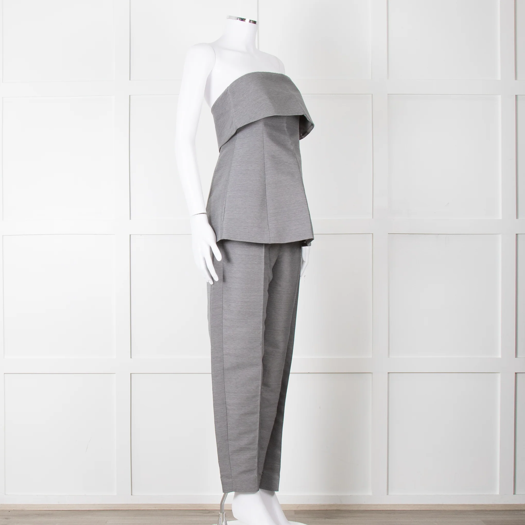 Toteme Grey Bandeau Top with Foldover - Image 16