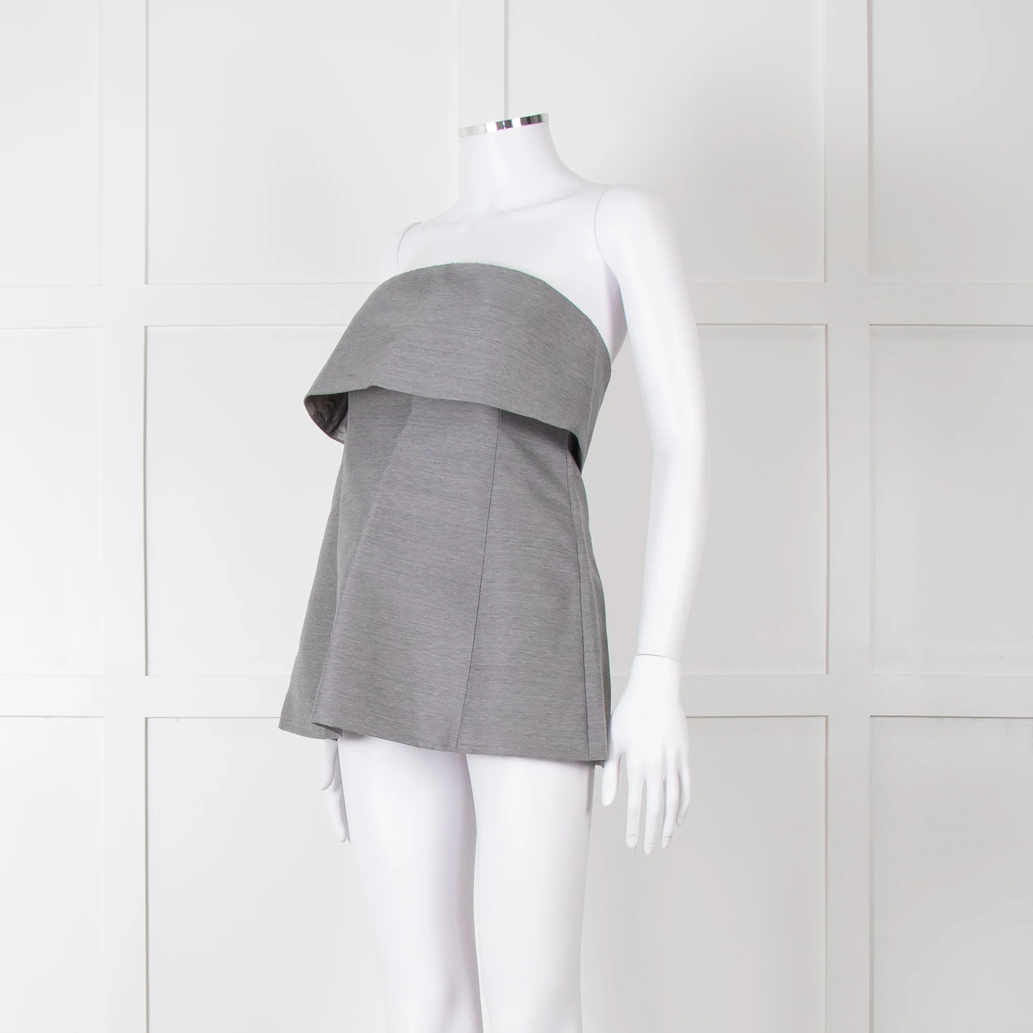 Toteme Grey Bandeau Top with Foldover - Image 3