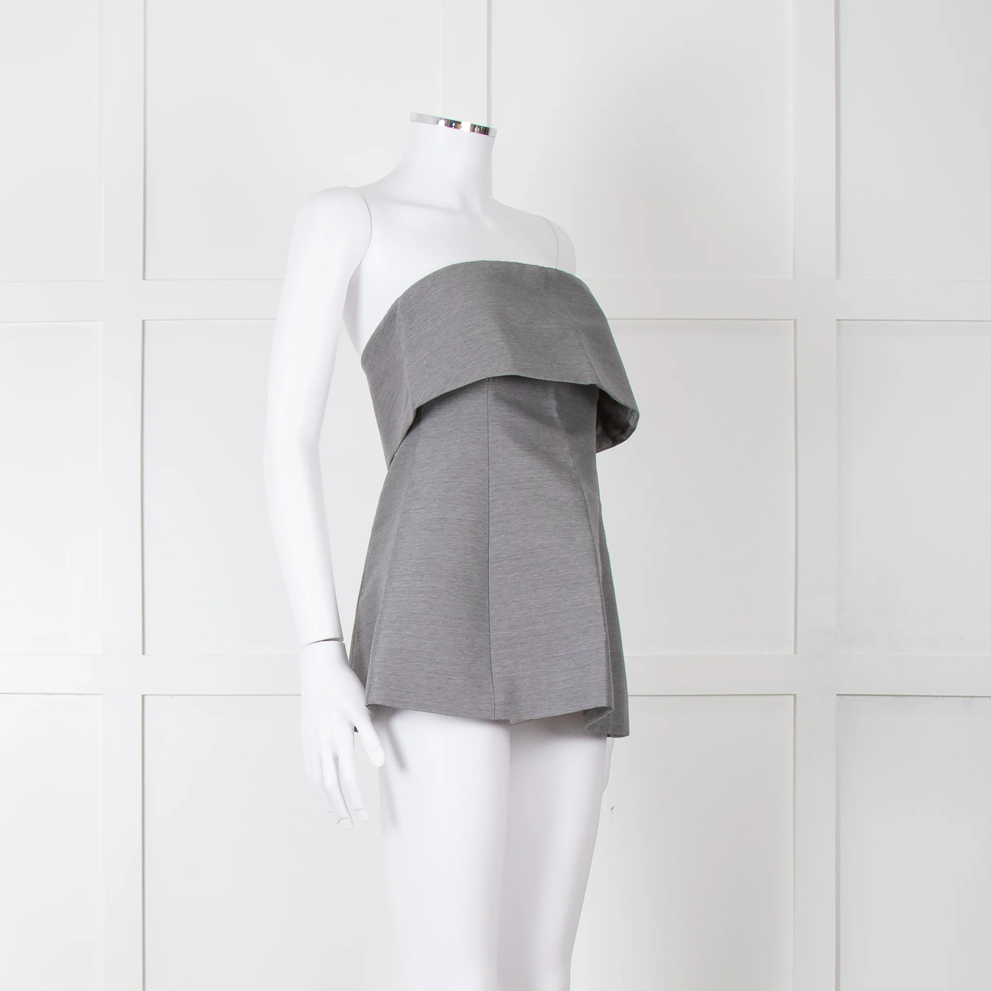 Toteme Grey Bandeau Top with Foldover - Image 9