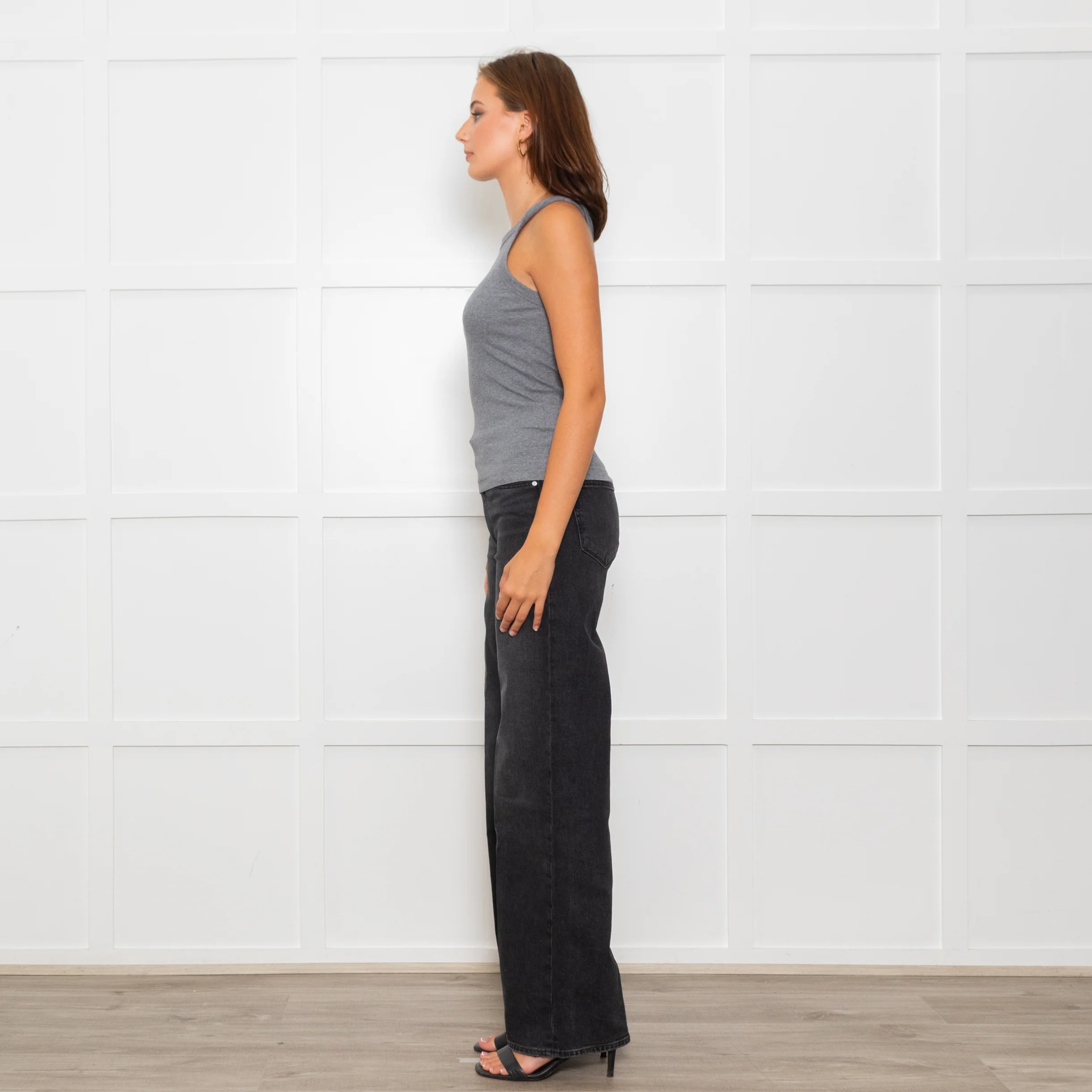Toteme Grey Cotton Tank Top - Image 4