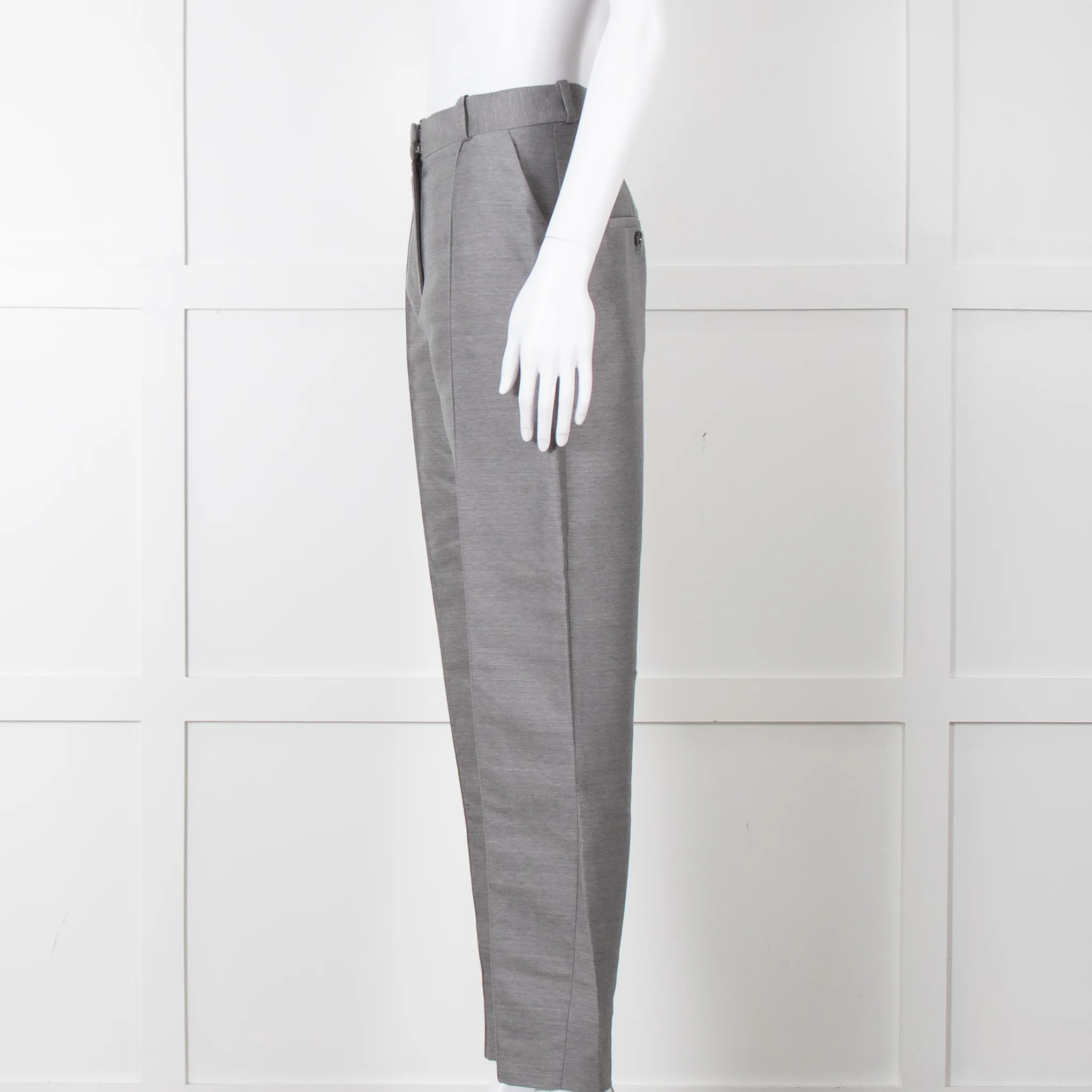 Toteme Grey Tailored Trousers - Image 4