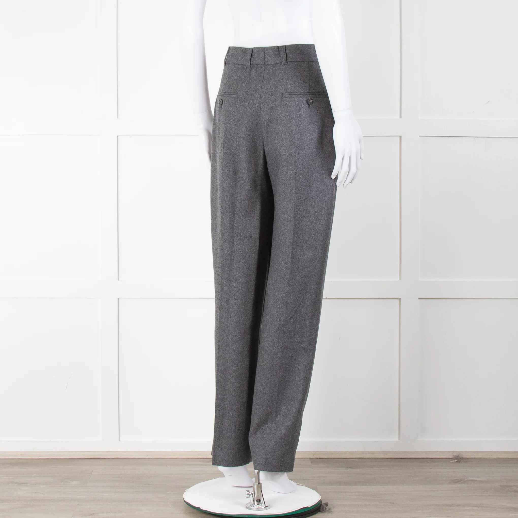 Toteme Grey Wool Mix Tailored Trousers - Image 4