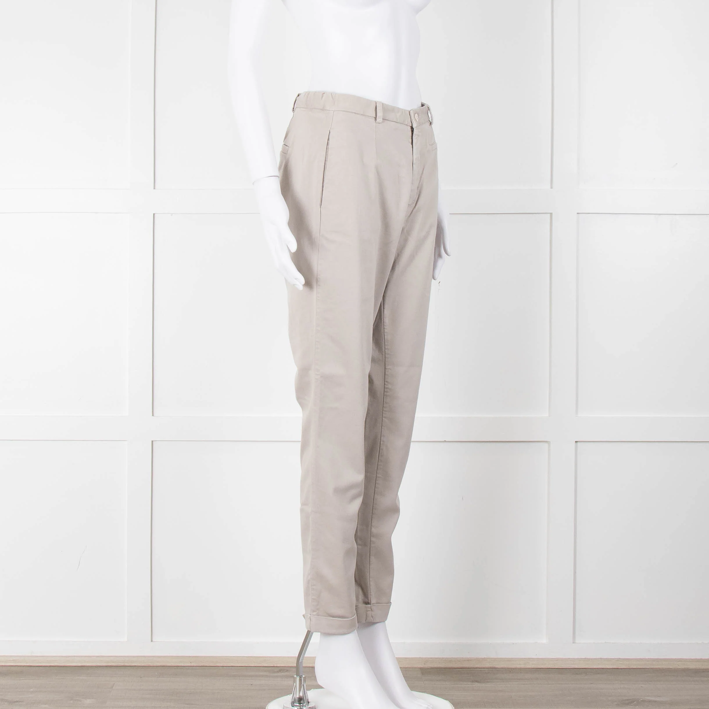 Transit Par Such Beige Trousers With Elasticated Waistband - Image 2