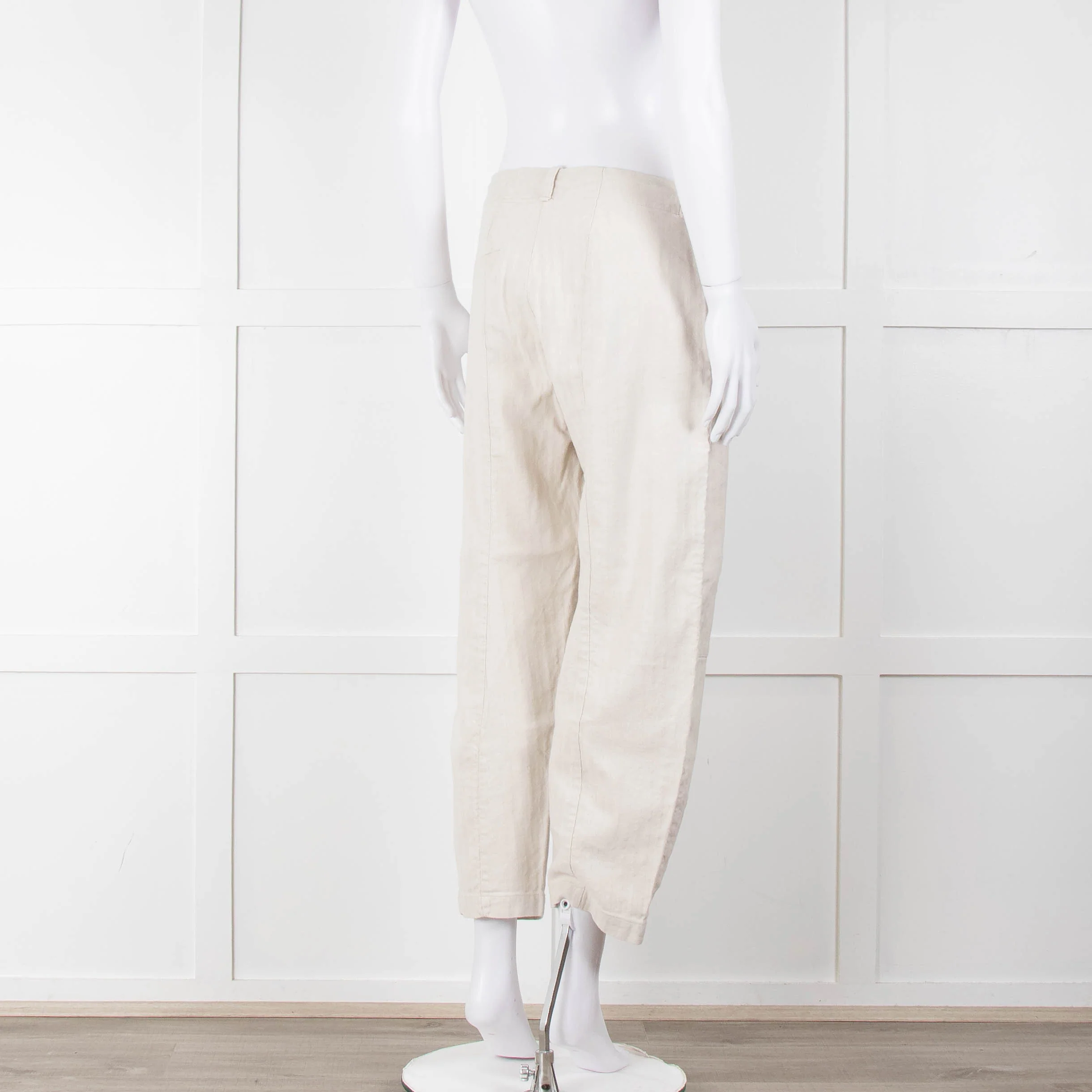Transit Par Such Cream Twill Drop Crotch Trousers - Image 4