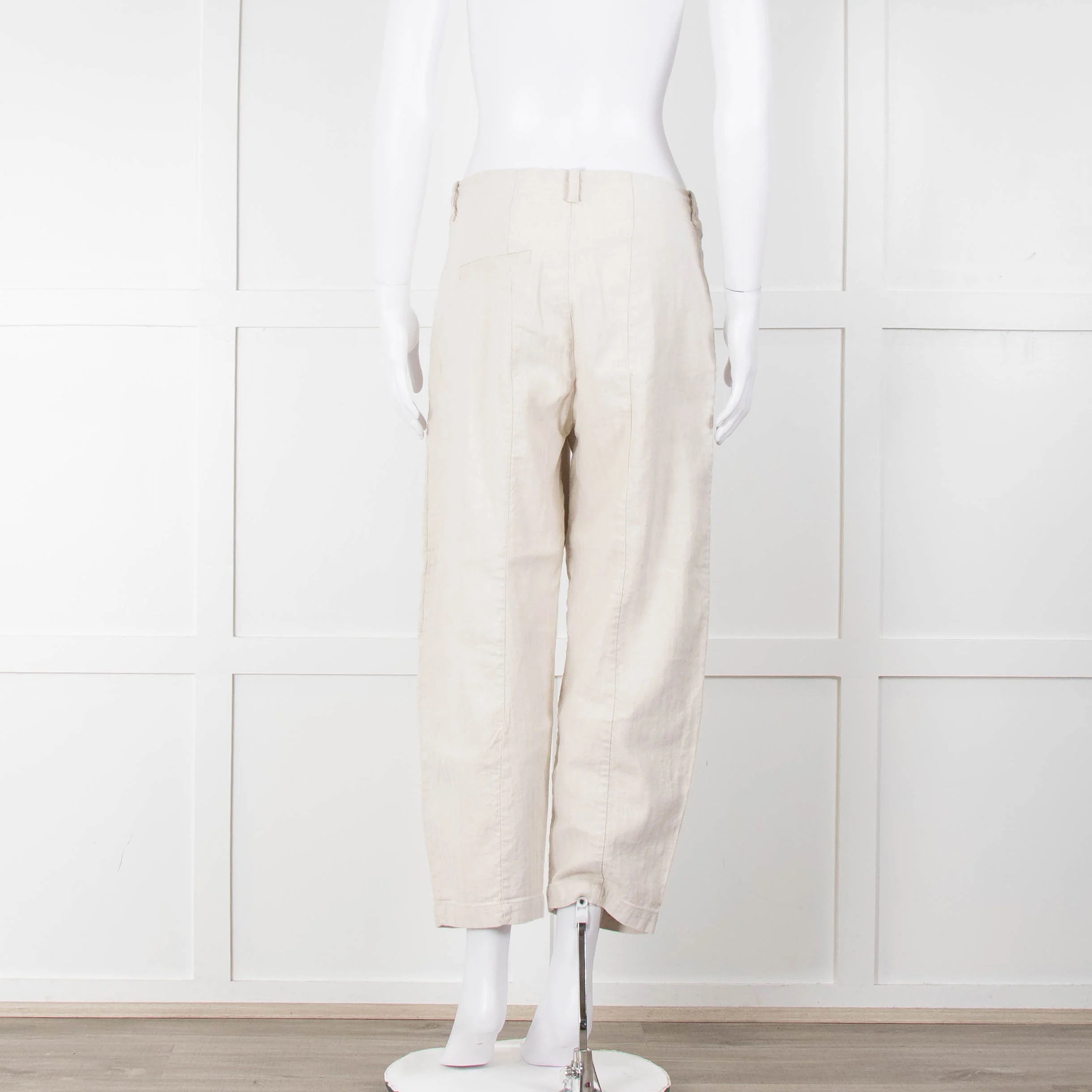 Transit Par Such Cream Twill Drop Crotch Trousers - Image 5