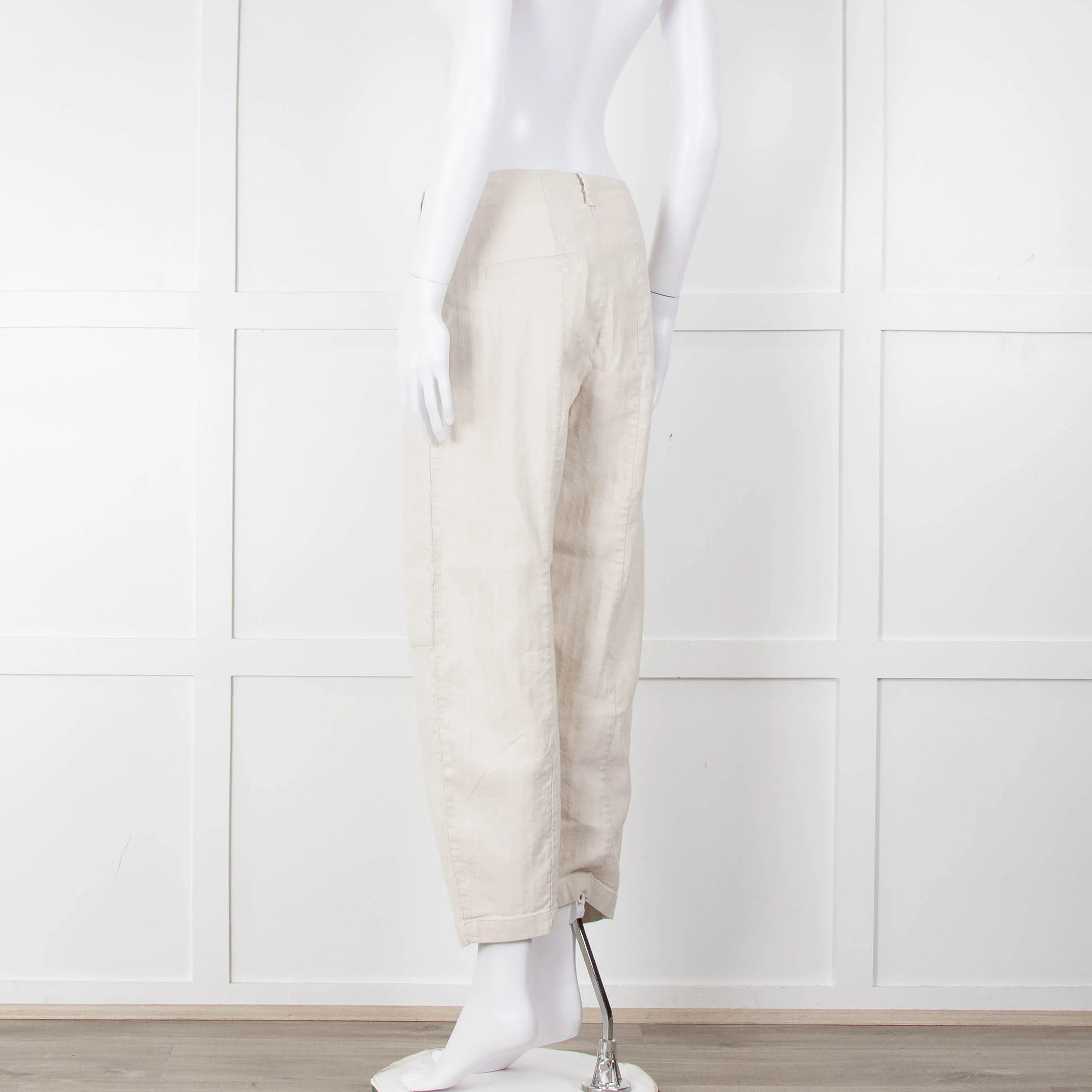 Transit Par Such Cream Twill Drop Crotch Trousers - Image 6