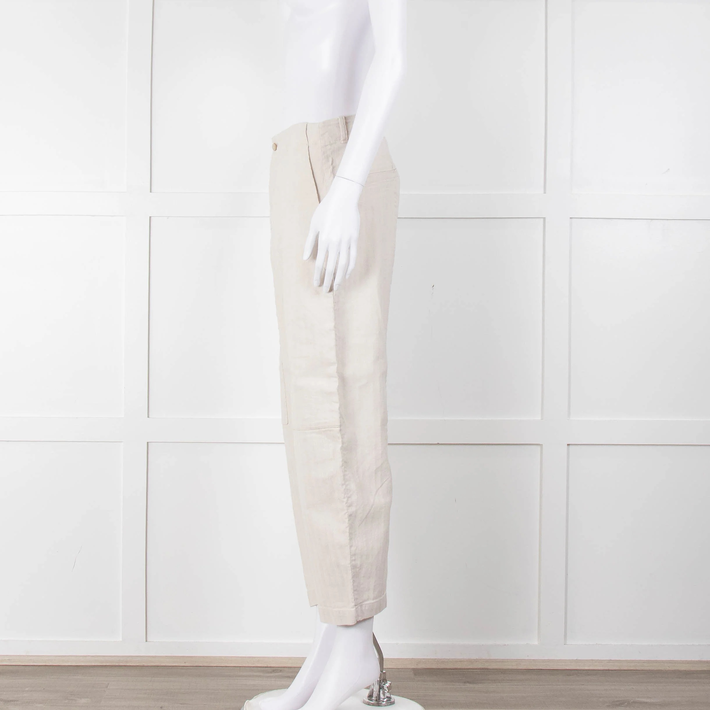 Transit Par Such Cream Twill Drop Crotch Trousers - Image 7