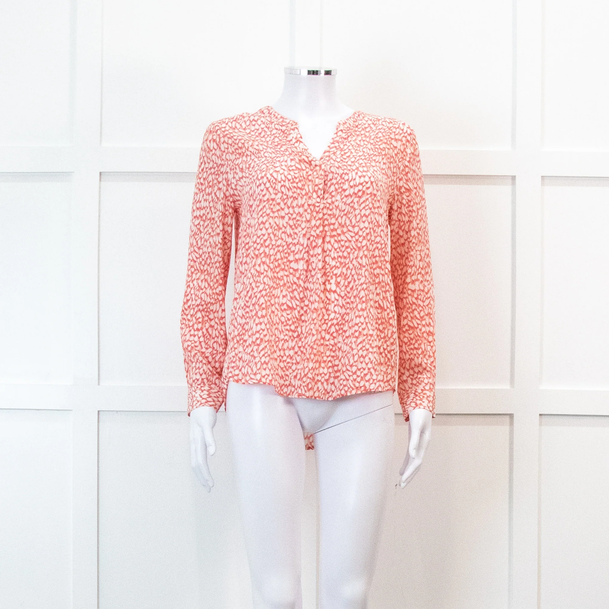 Trilogy Pink Coral Animal Print Blouse