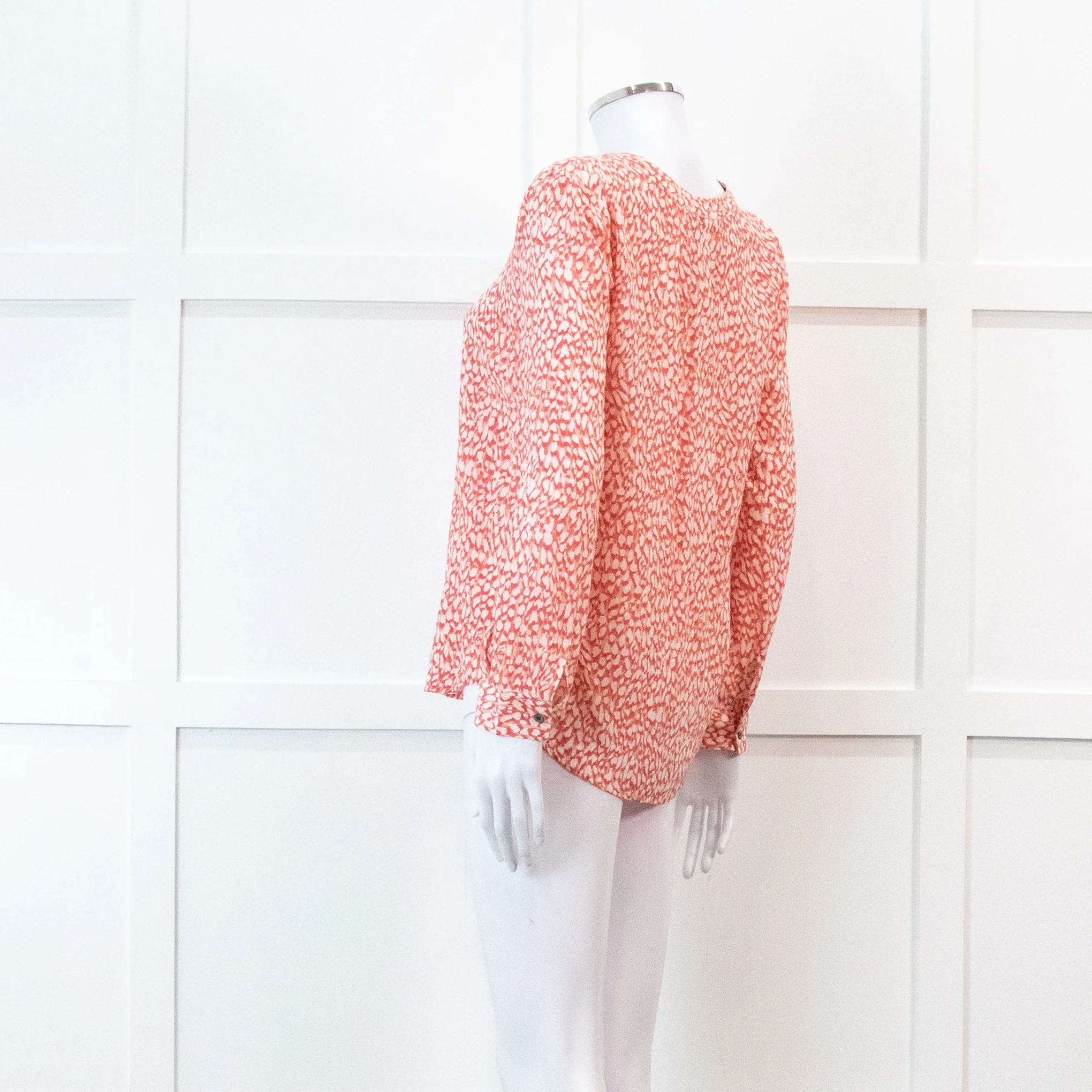 Trilogy Pink Coral Animal Print Blouse - Image 6