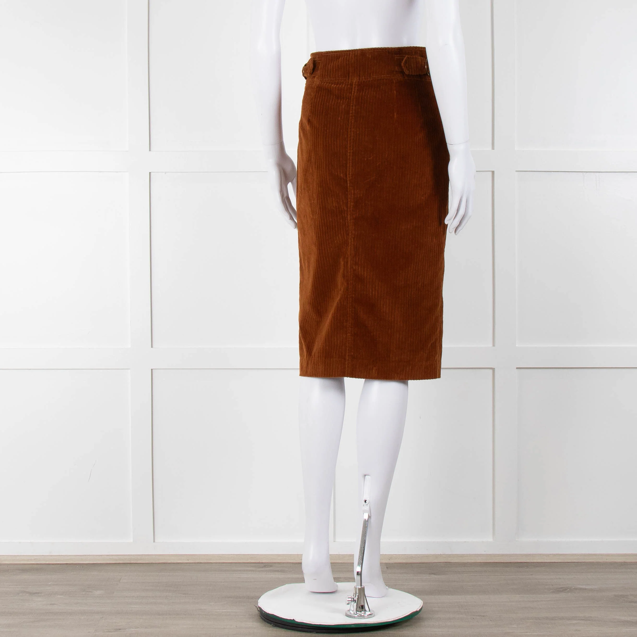 True Royal Mustard Corduroy Pencil Skirt - Image 4
