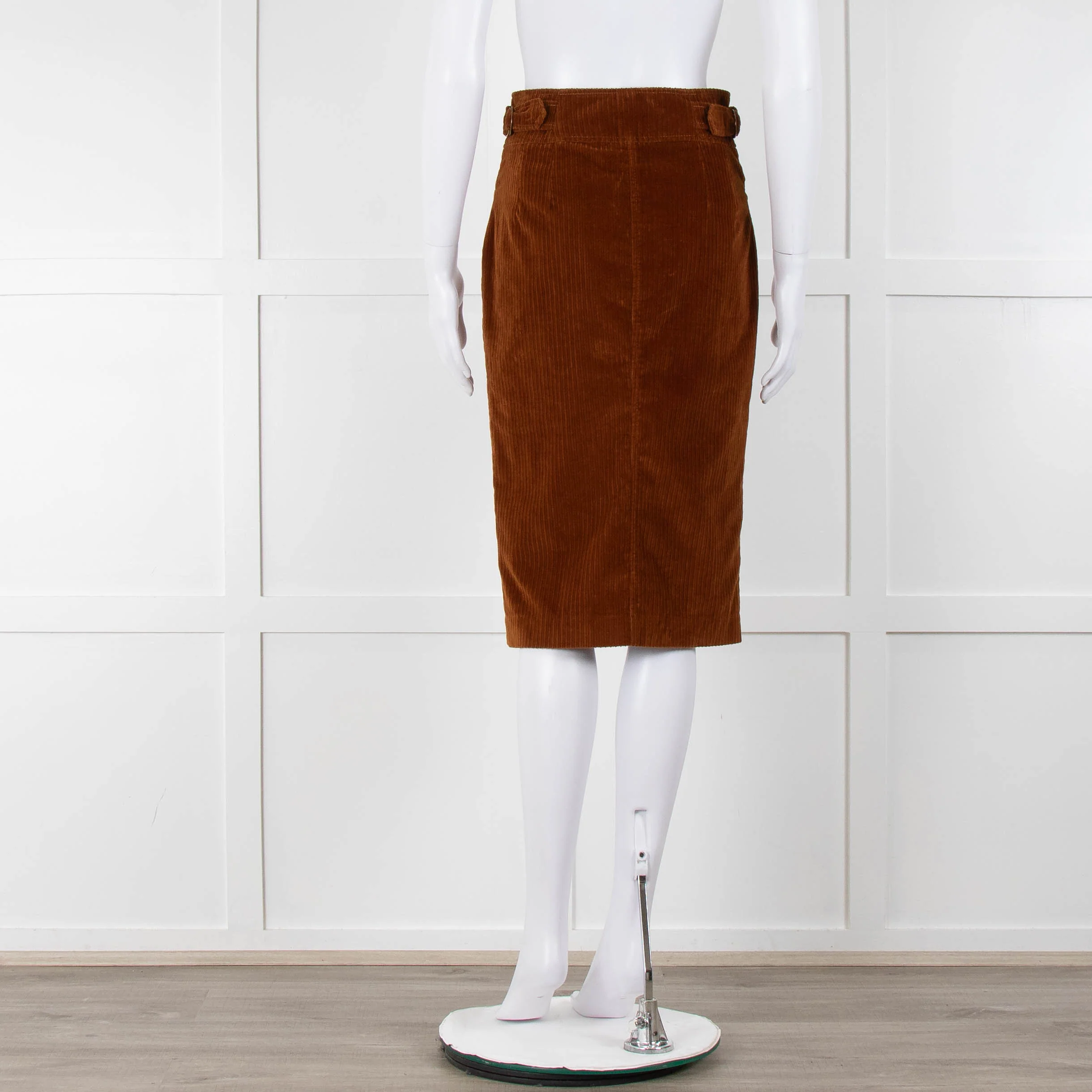 True Royal Mustard Corduroy Pencil Skirt - Image 5