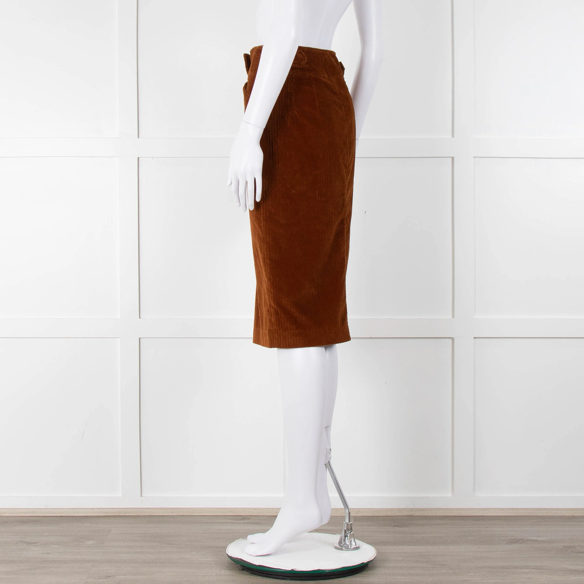 True Royal Mustard Corduroy Pencil Skirt - Image 6