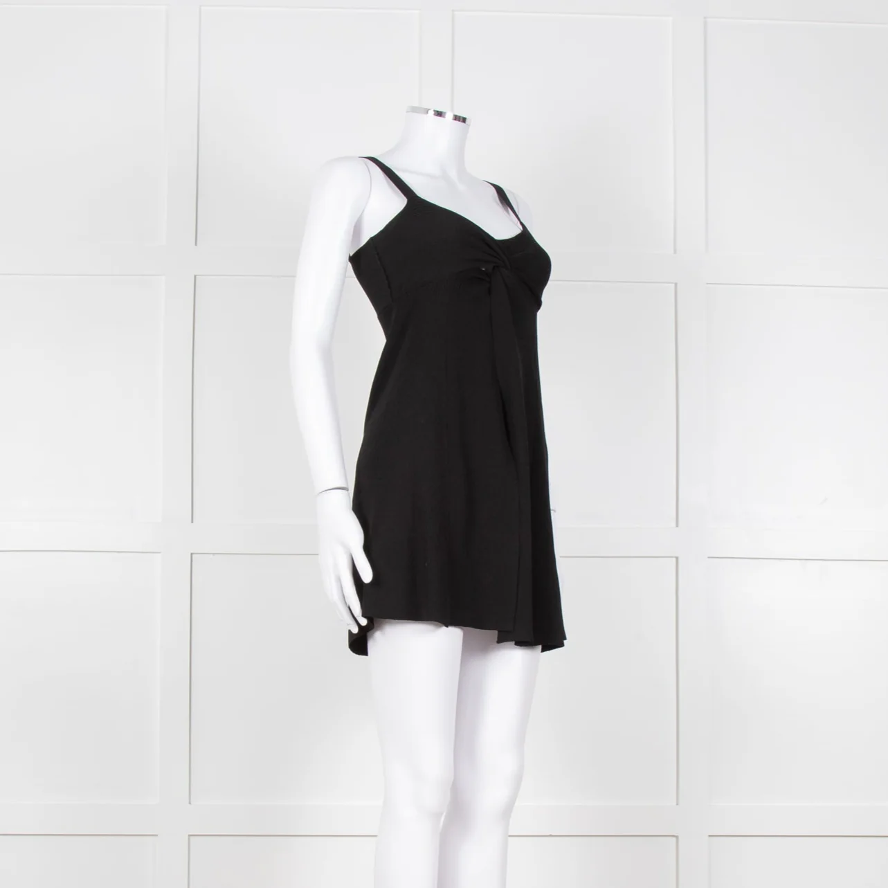 Twinset Black Knit Knot Front Open Sleeveless Top - Image 3