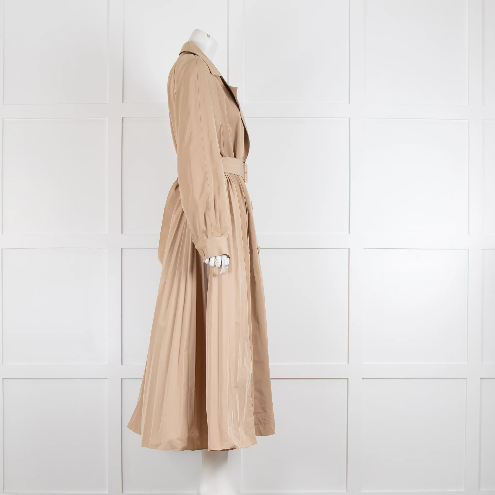 Twinswet Milano Beige Trench with Pleats - Image 2