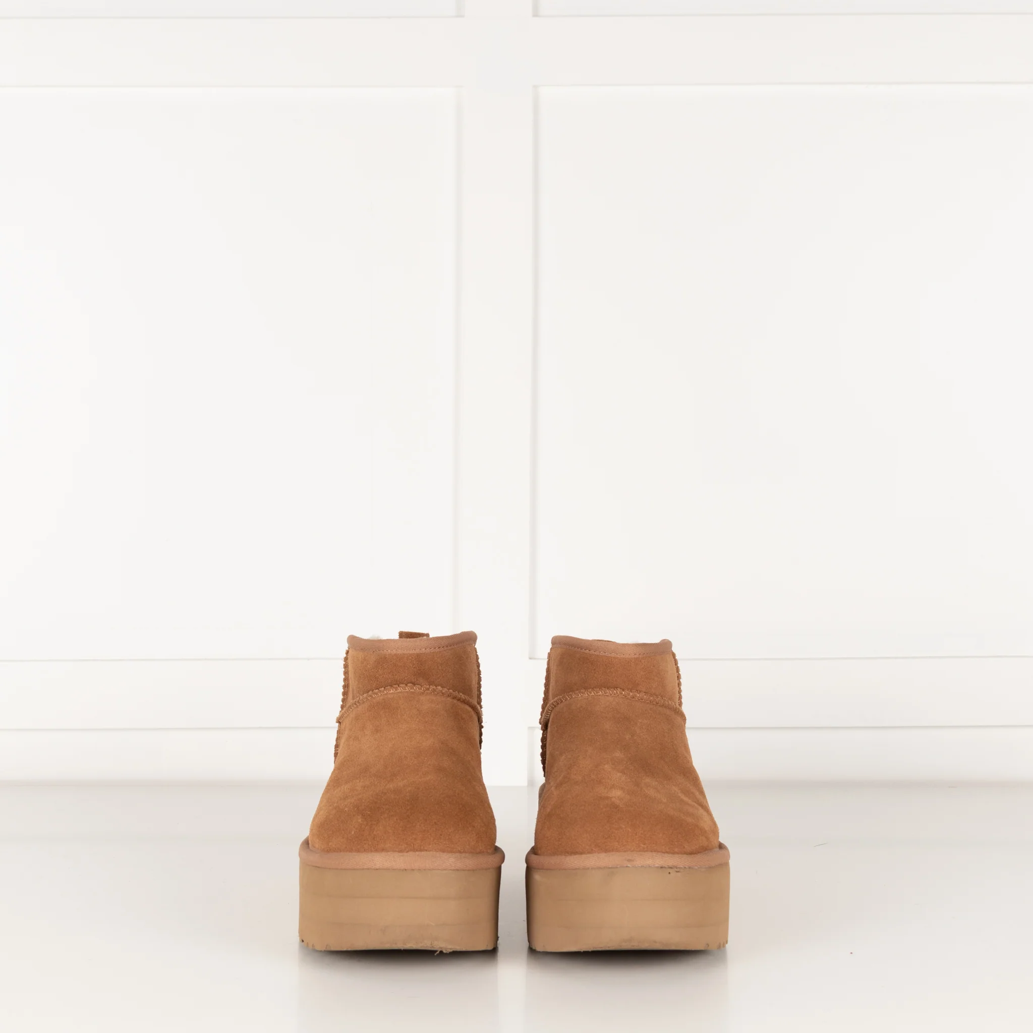 Ugg Tan Suede Classic Ultra Mini Platform Boots - Image 2
