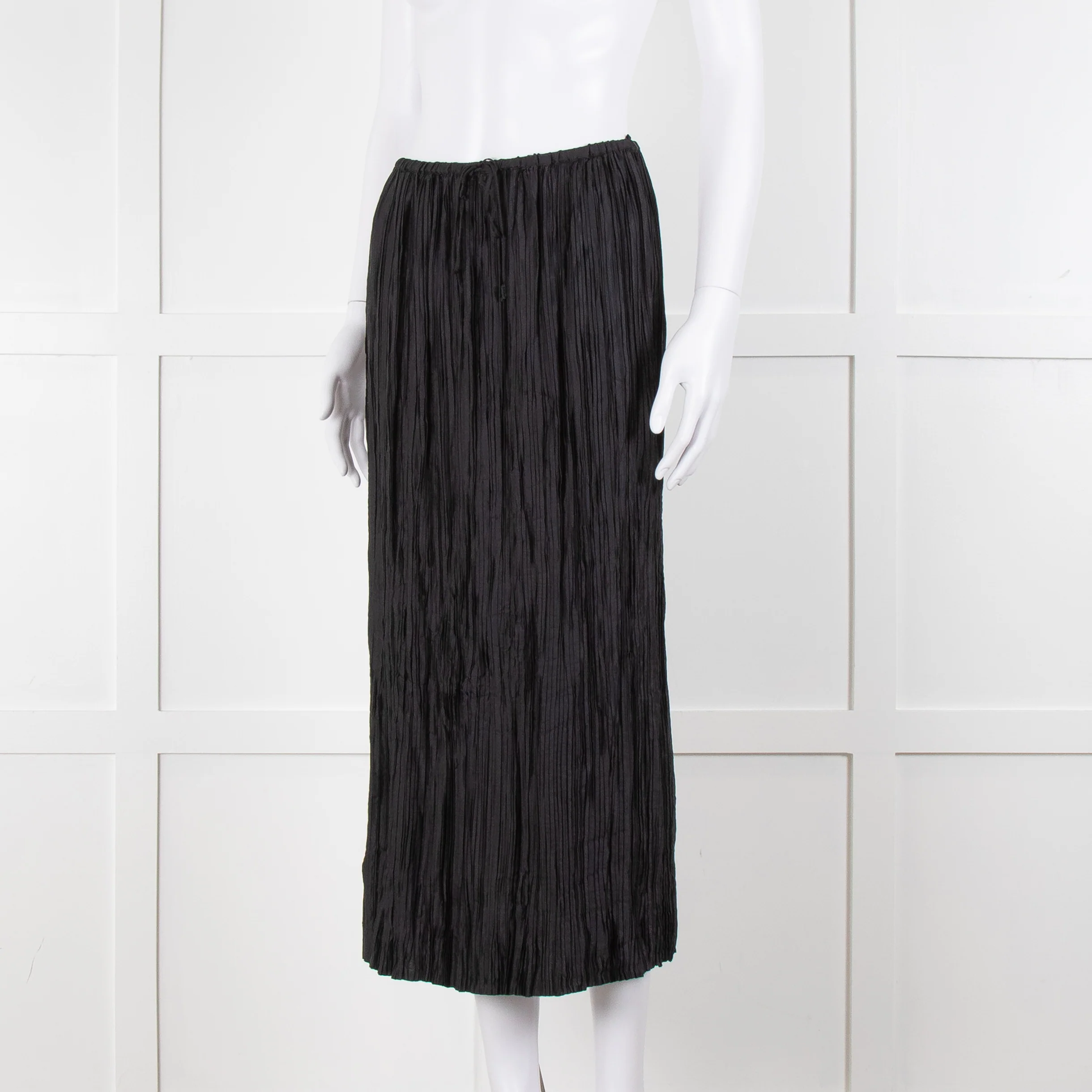 Ulla Johnson Black Crinkled Midi Skirt - Image 10