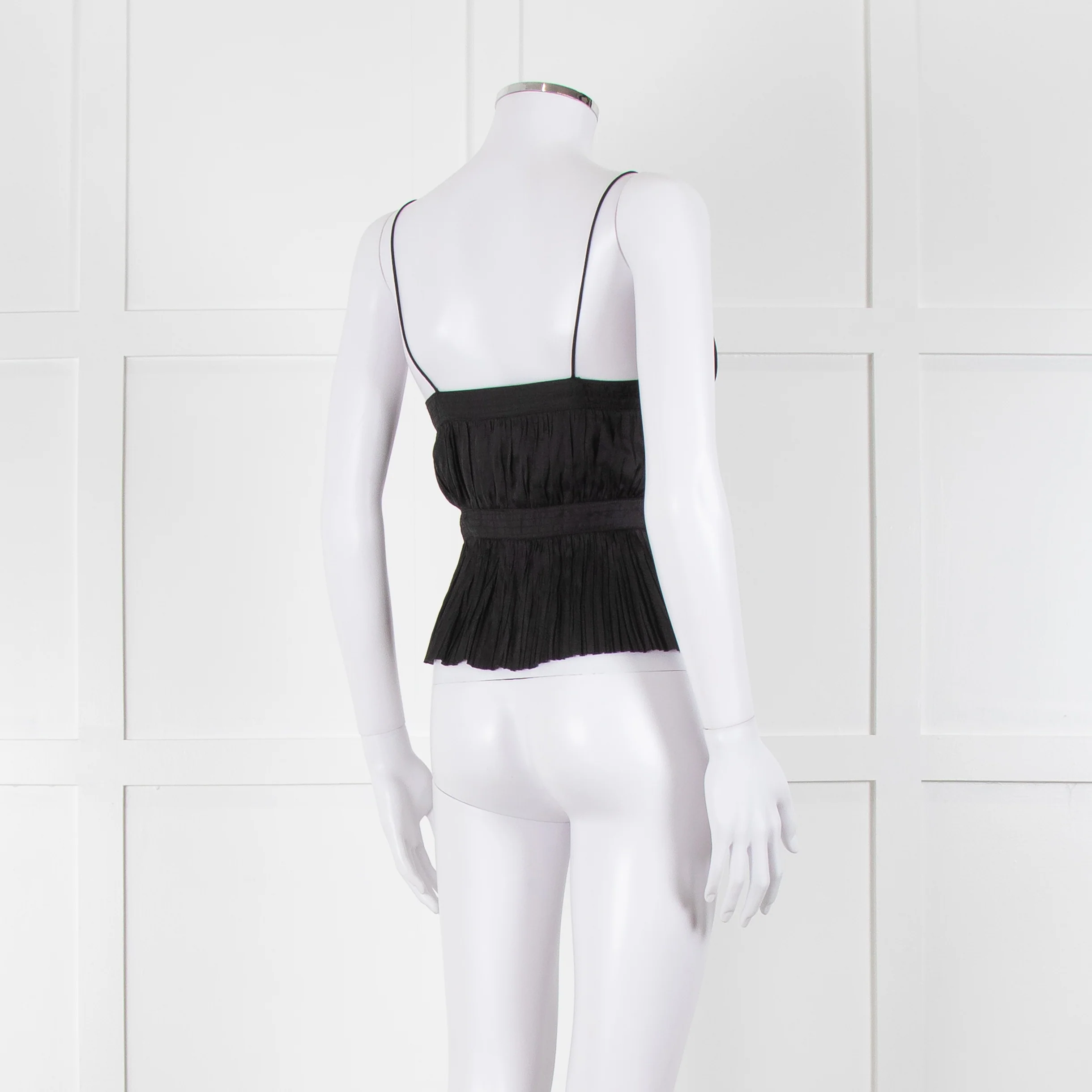 Ulla Johnson Black Crinkled Sleeveless Top - Image 6