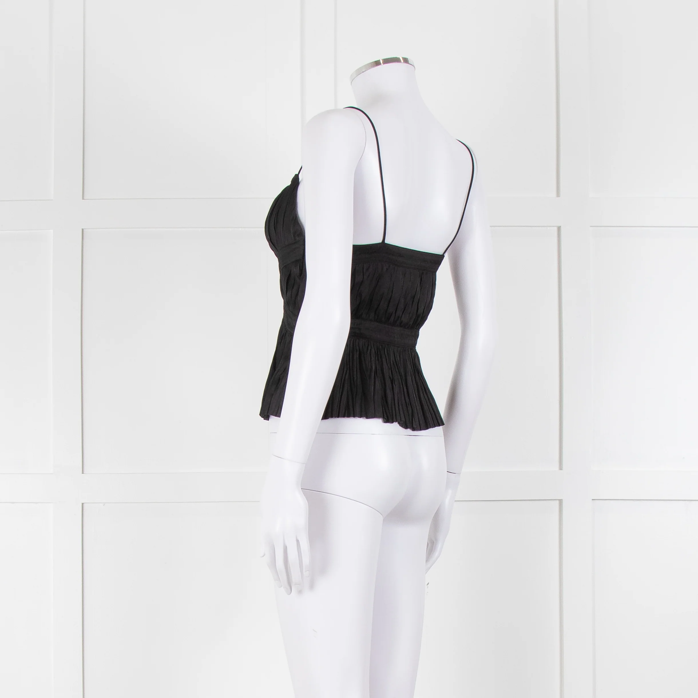 Ulla Johnson Black Crinkled Sleeveless Top - Image 8