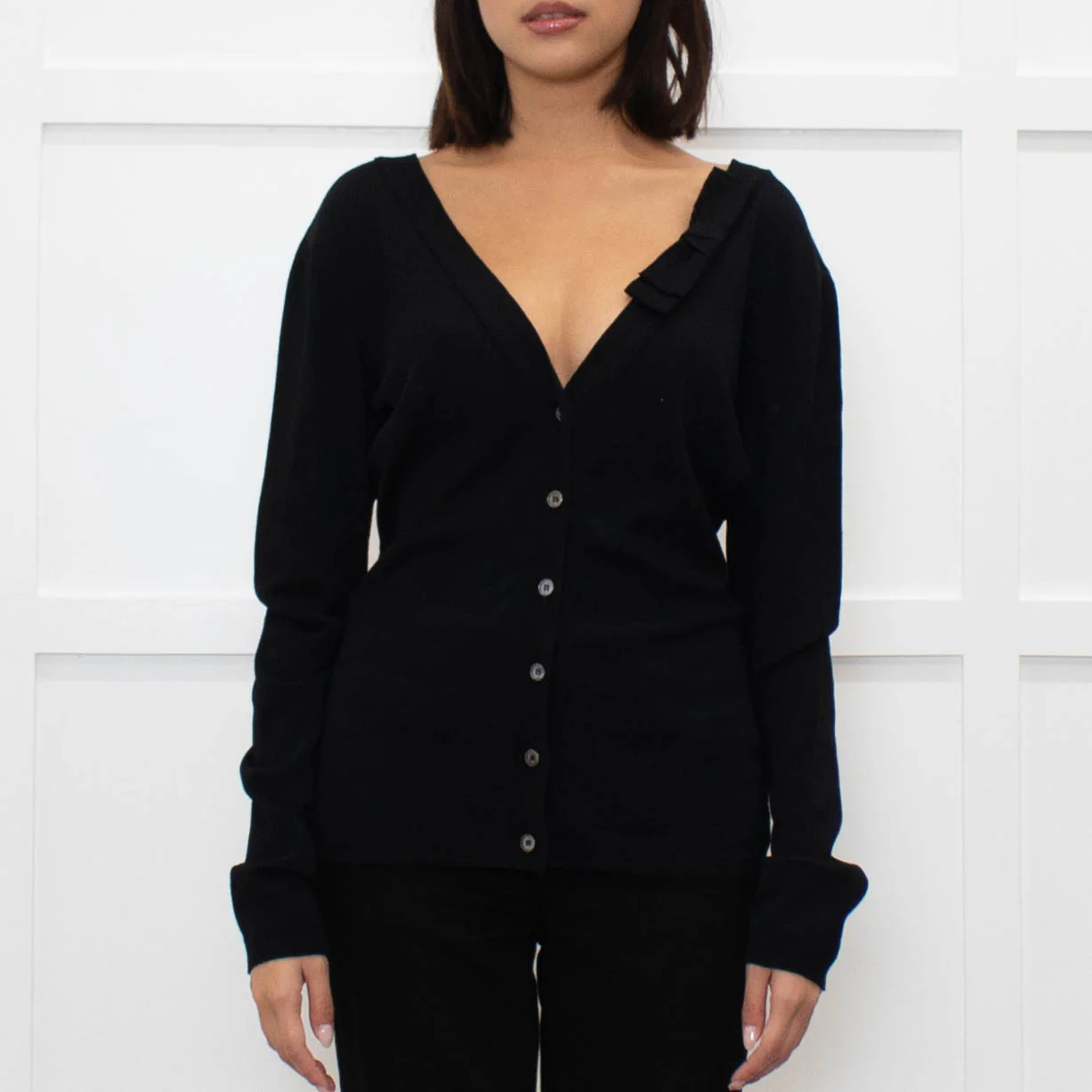 Valentino Black Lace Back Cardigan - Image 2
