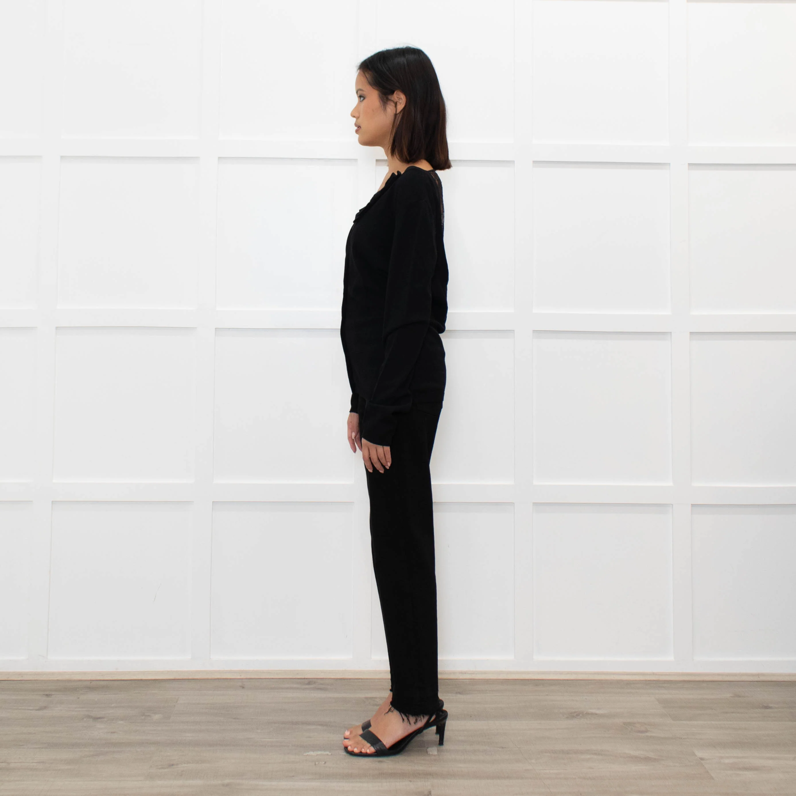 Valentino Black Lace Back Cardigan - Image 6