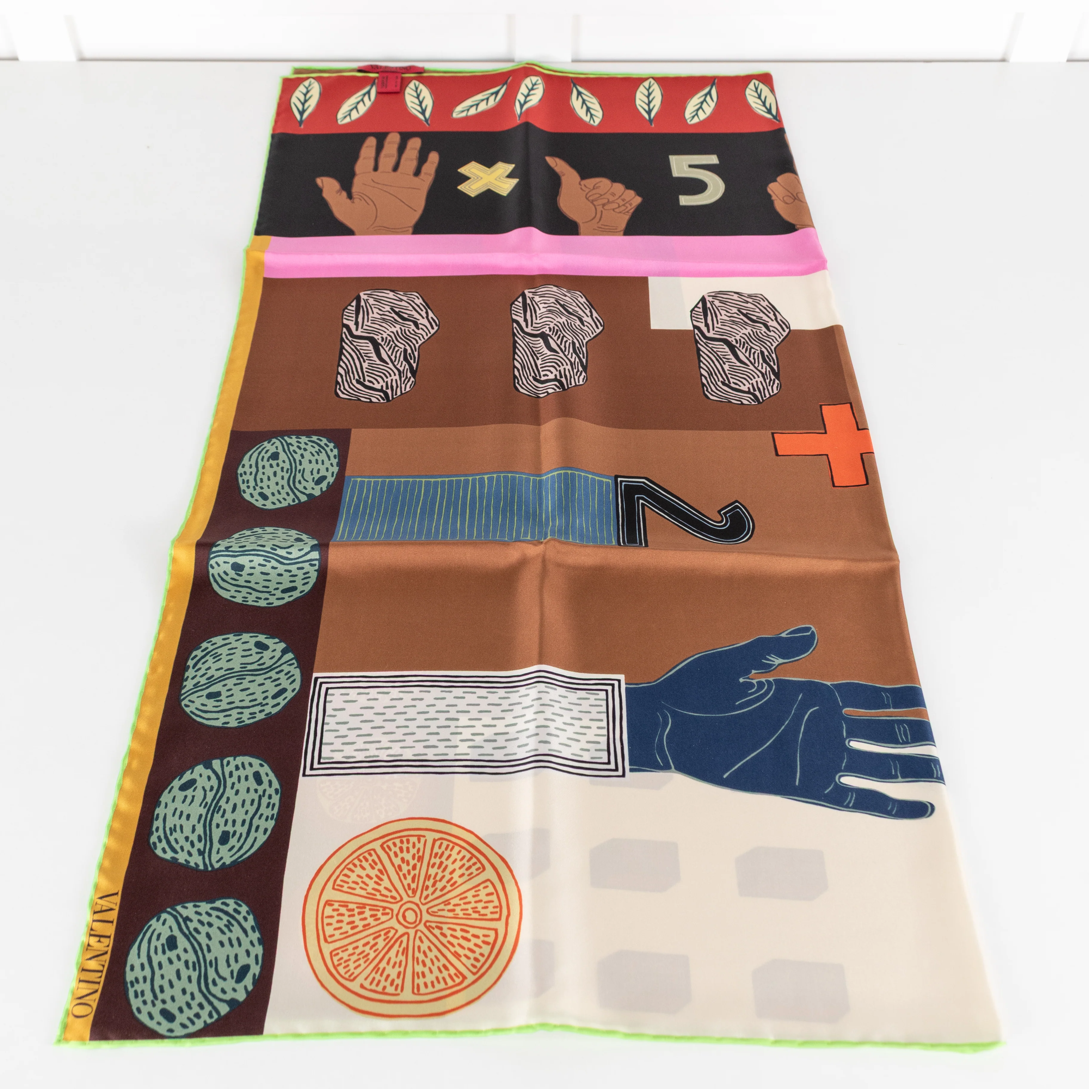 Valentino Block Printer Silk Scarf - Image 5