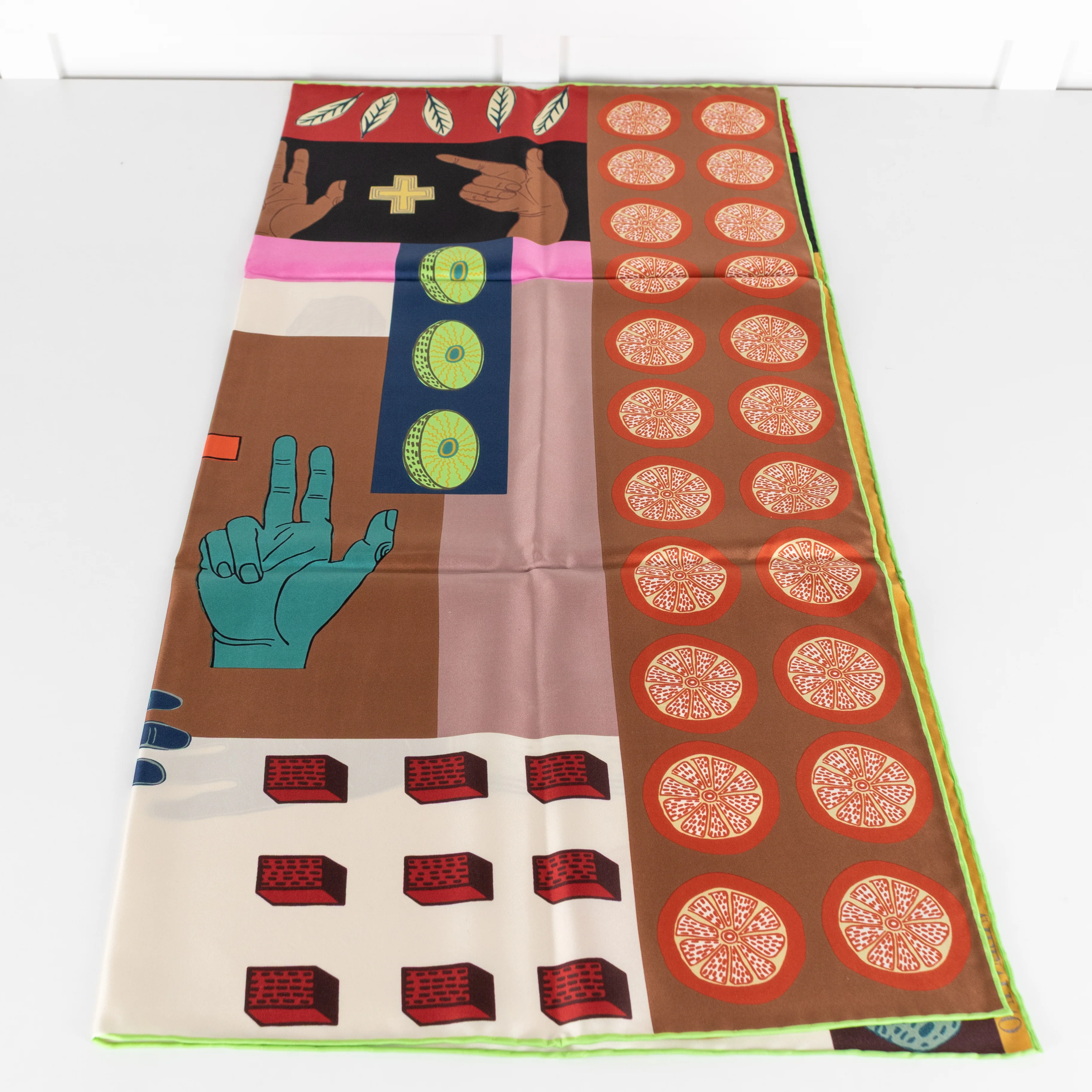 Valentino Block Printer Silk Scarf - Image 6