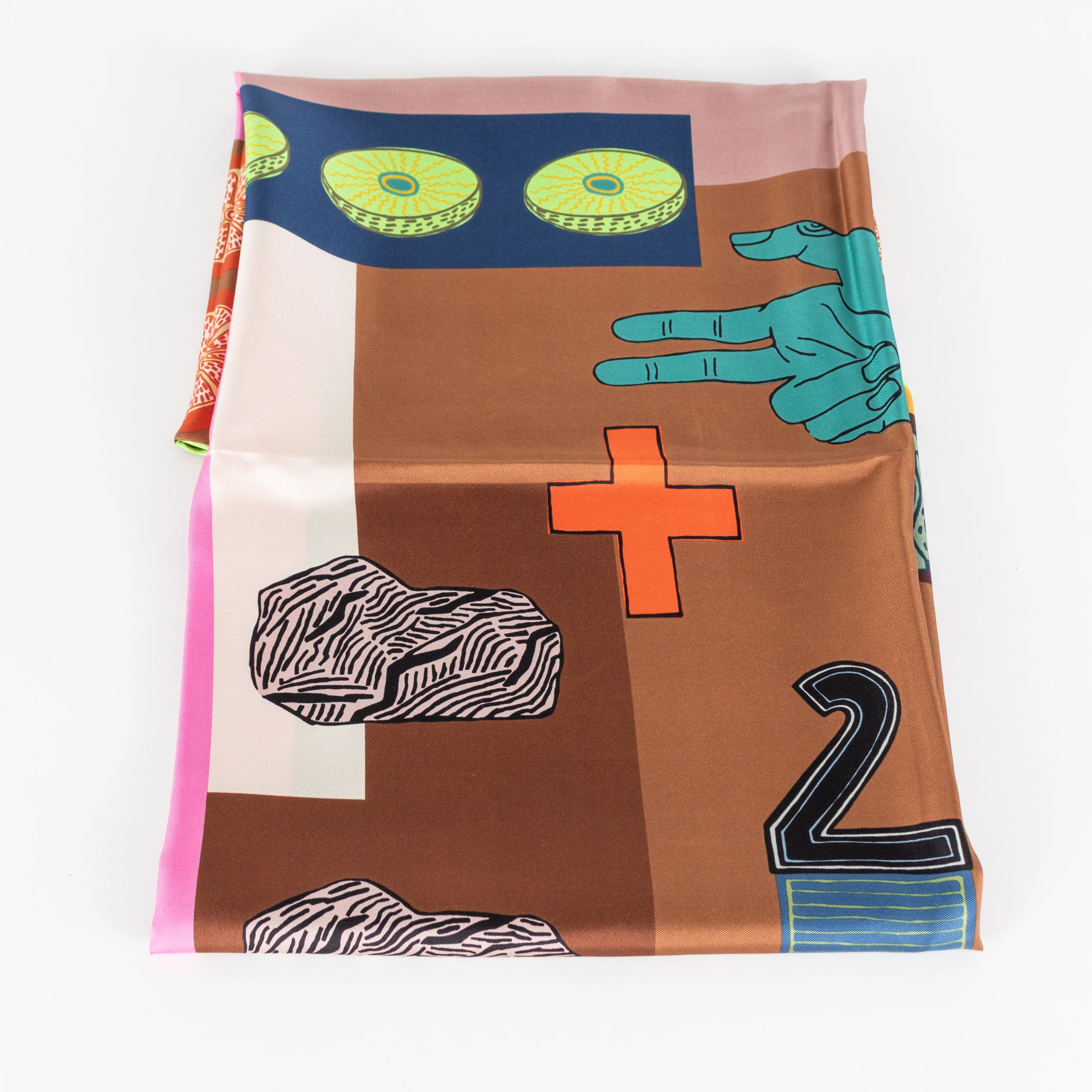 Valentino Block Printer Silk Scarf - Image 7