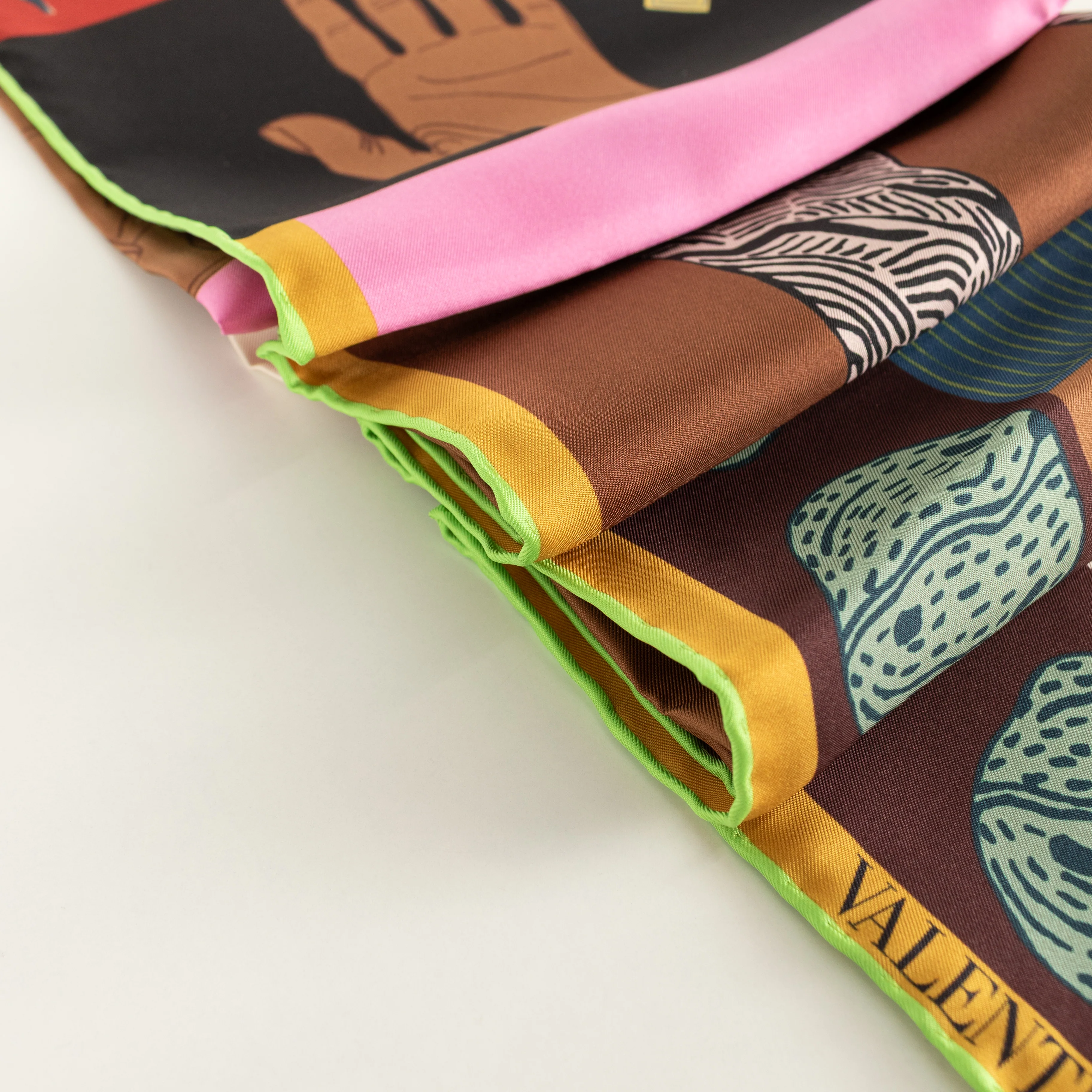 Valentino Block Printer Silk Scarf - Image 9