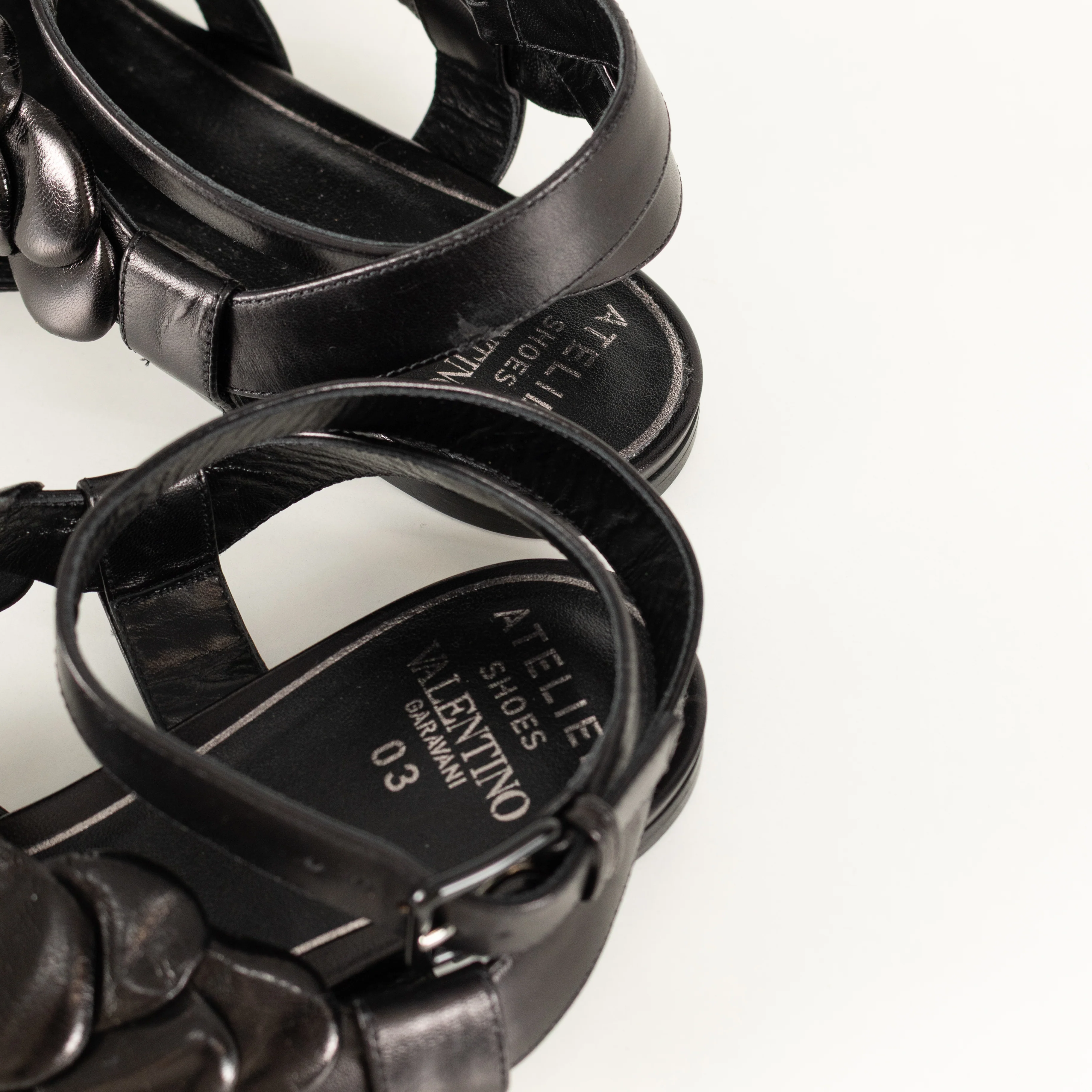 Valentino Garavani Atelier Black Leather Sandal - Image 11