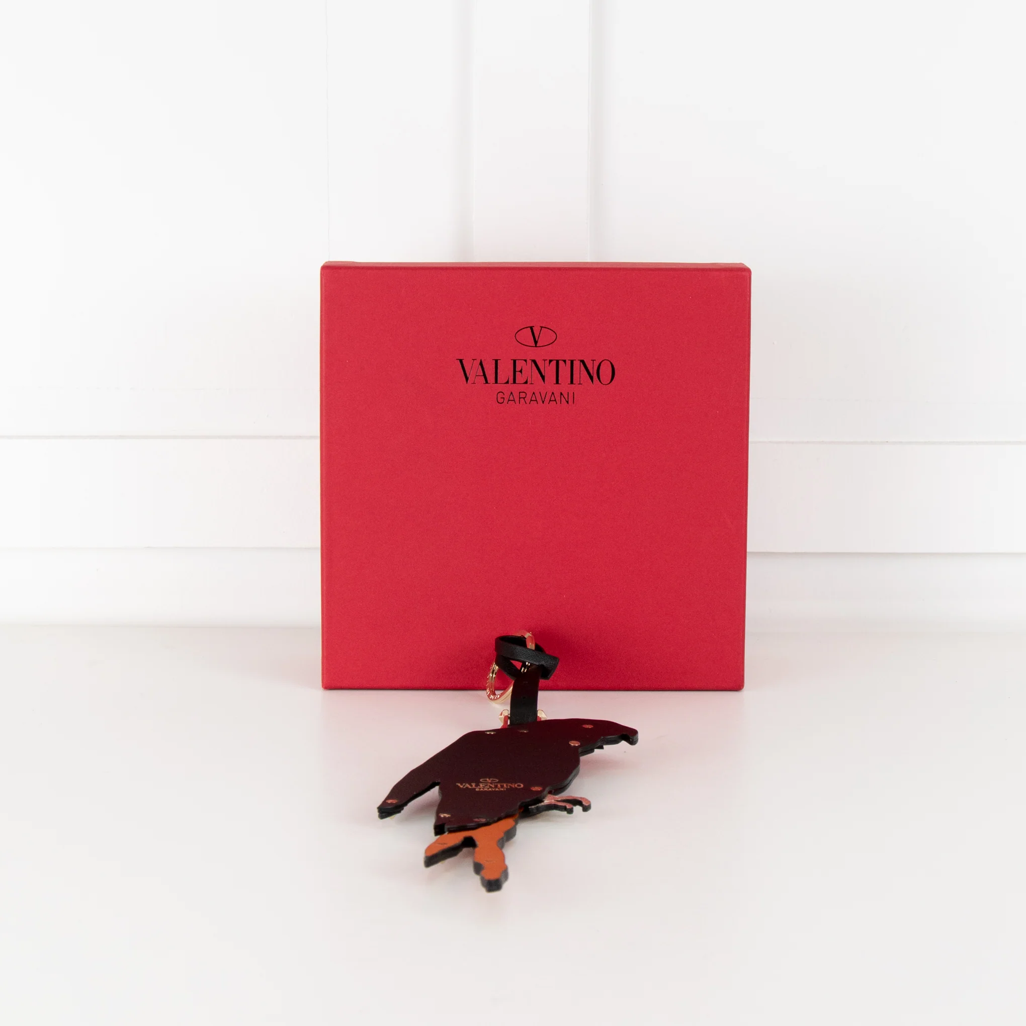 Valentino Garavani Multicolour Leather Rockstud Parrot Bag Charm - Image 4
