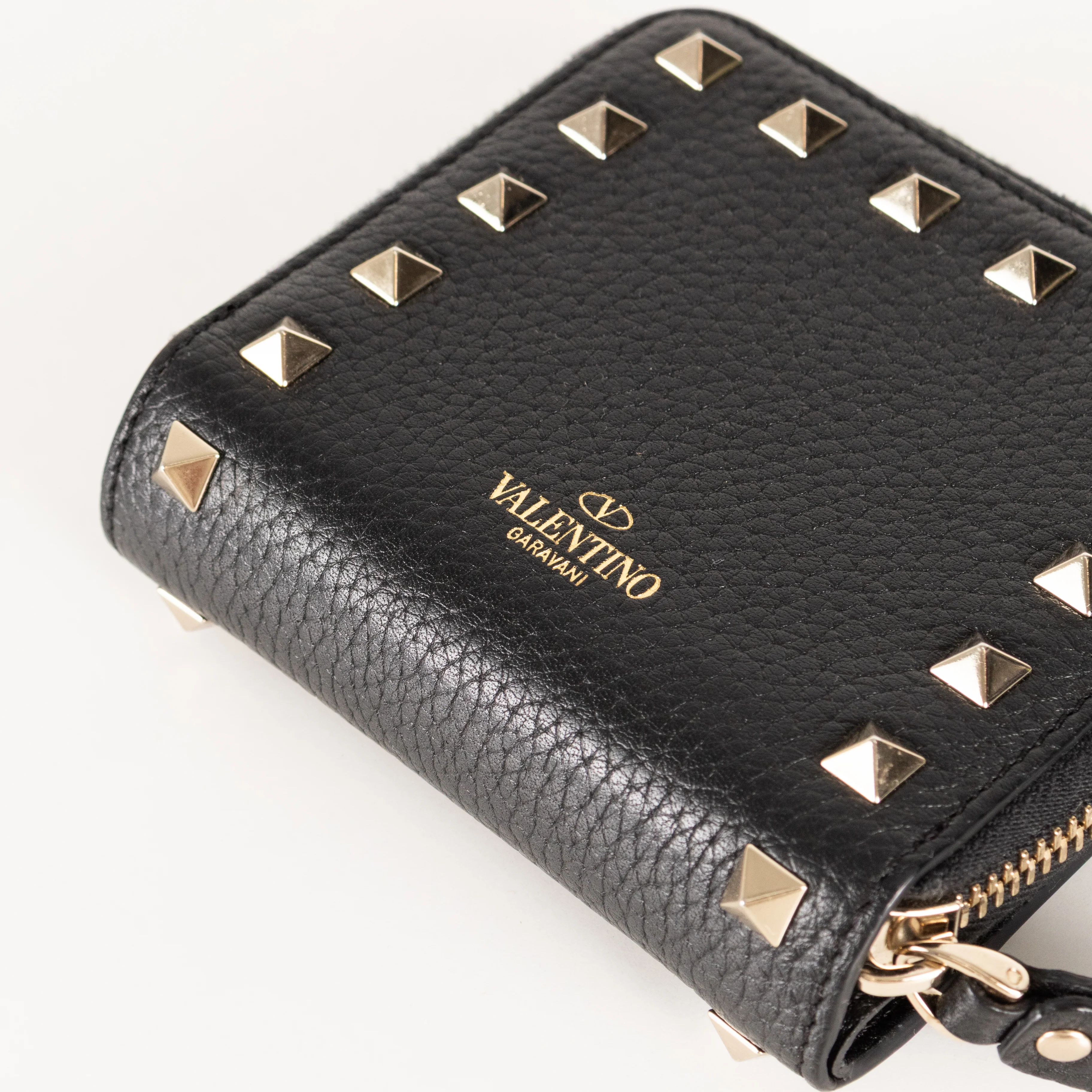 Valentino Grained Rockstud Zip Purse - Image 9