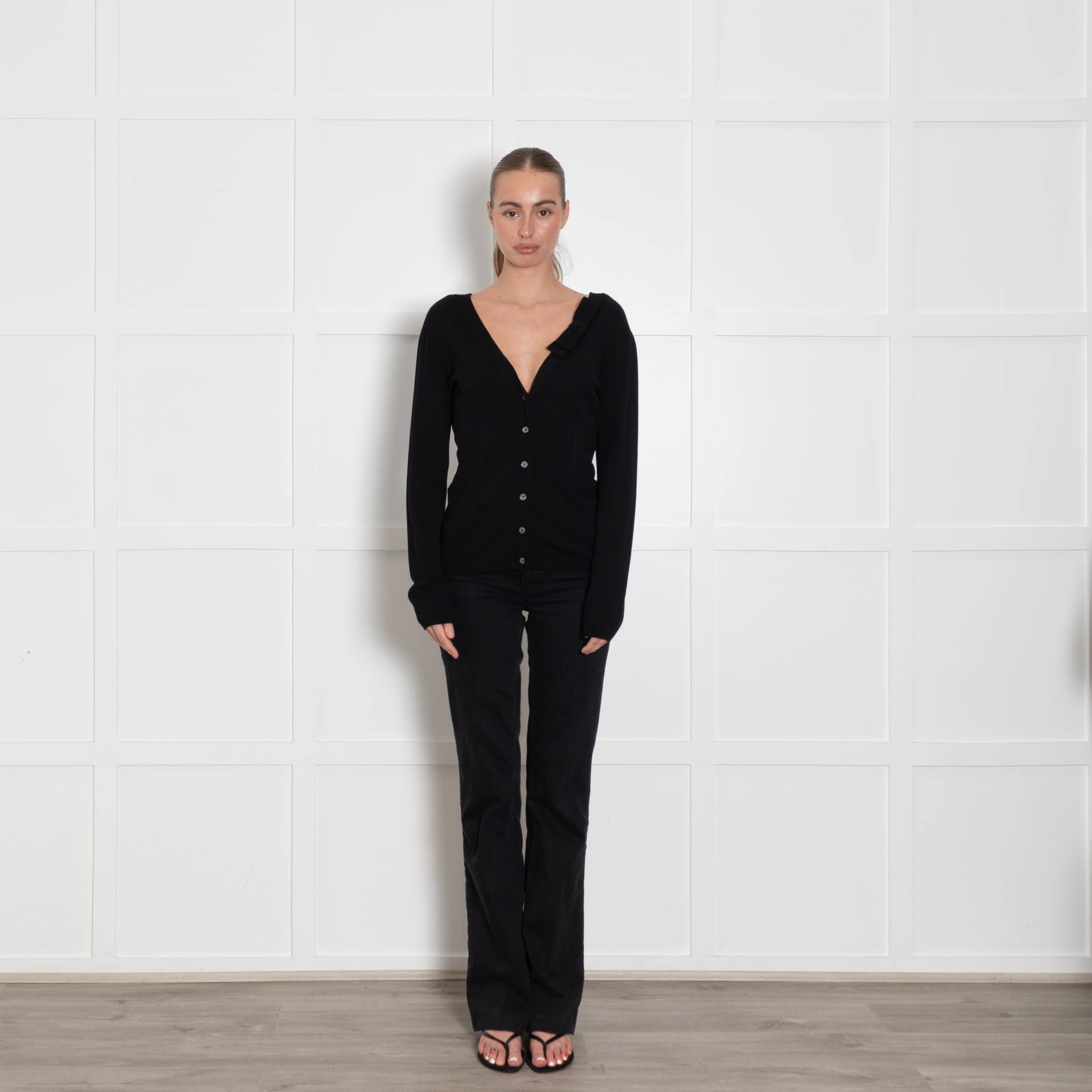 Valentino Lace Back Black Cardigan