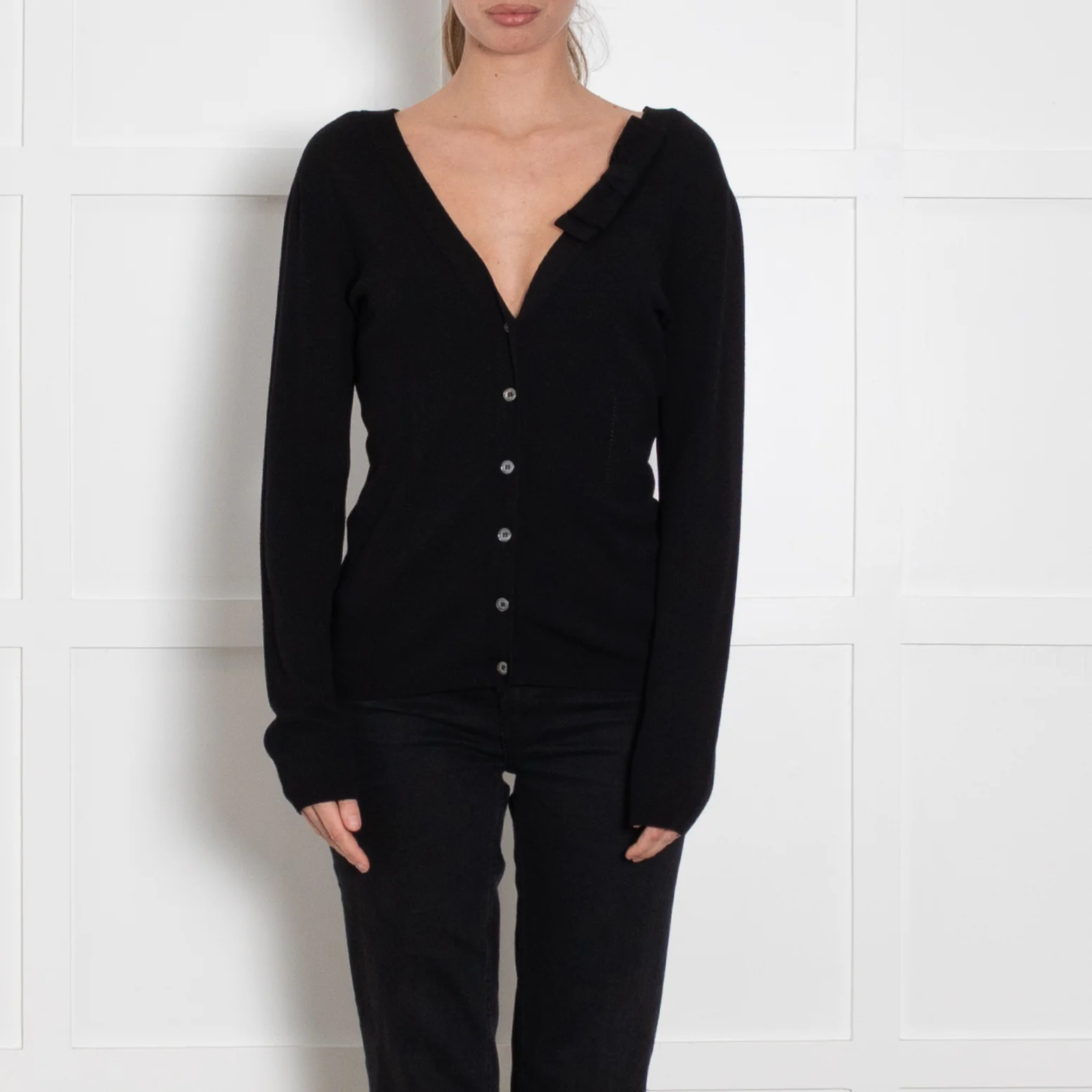 Valentino Lace Back Black Cardigan - Image 2