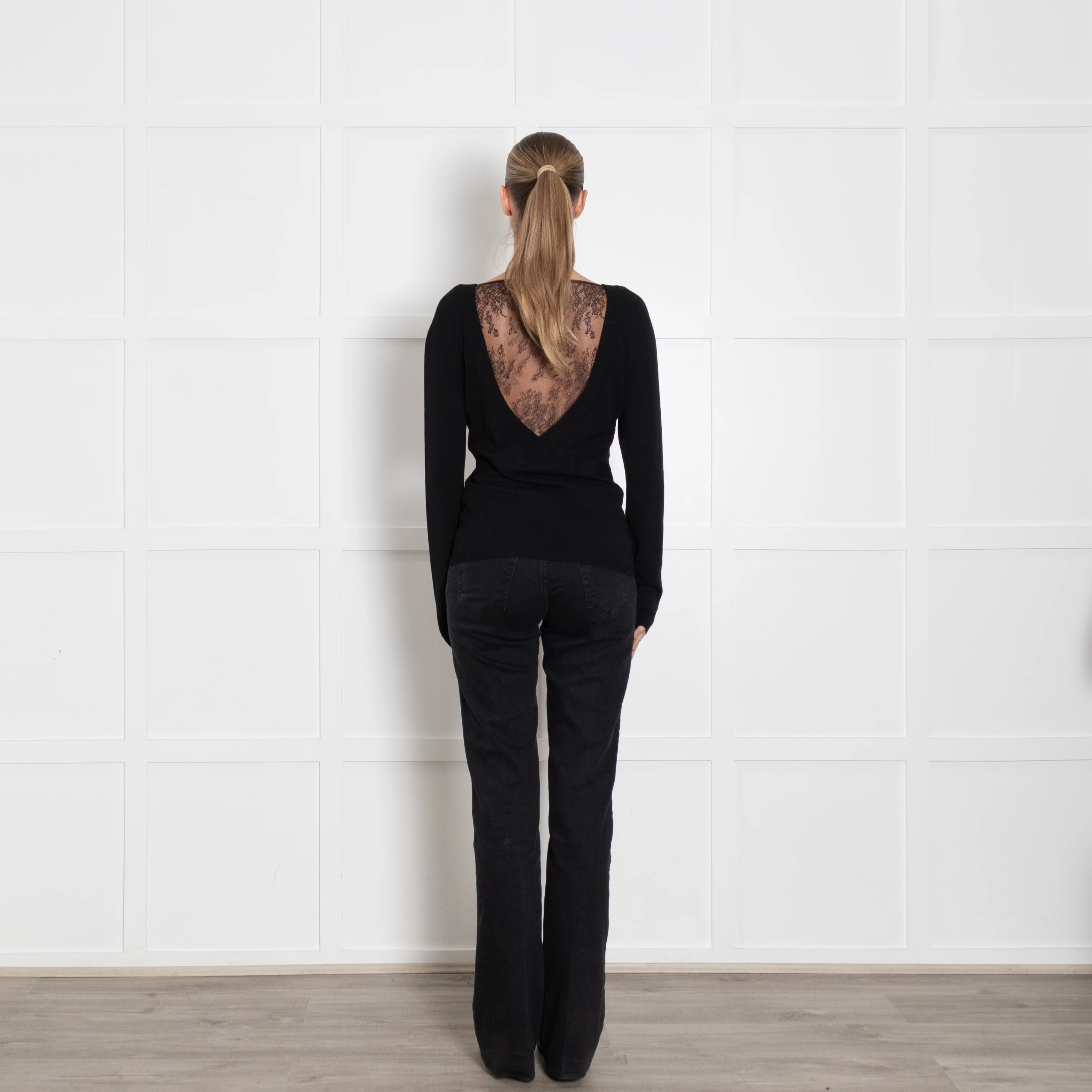 Valentino Lace Back Black Cardigan - Image 5