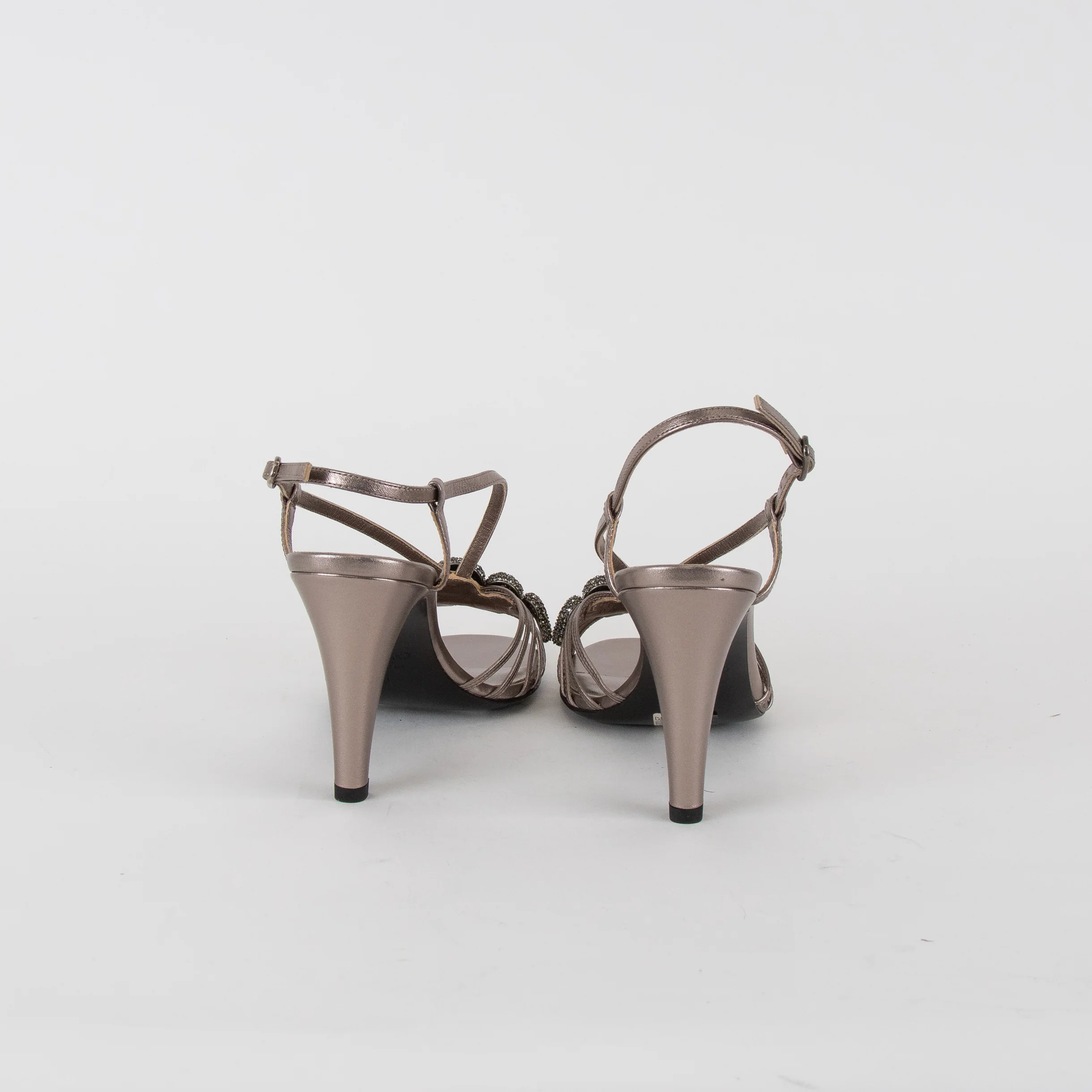 Valentino Metallic Bronze Snake Heeled Sandals - Image 5