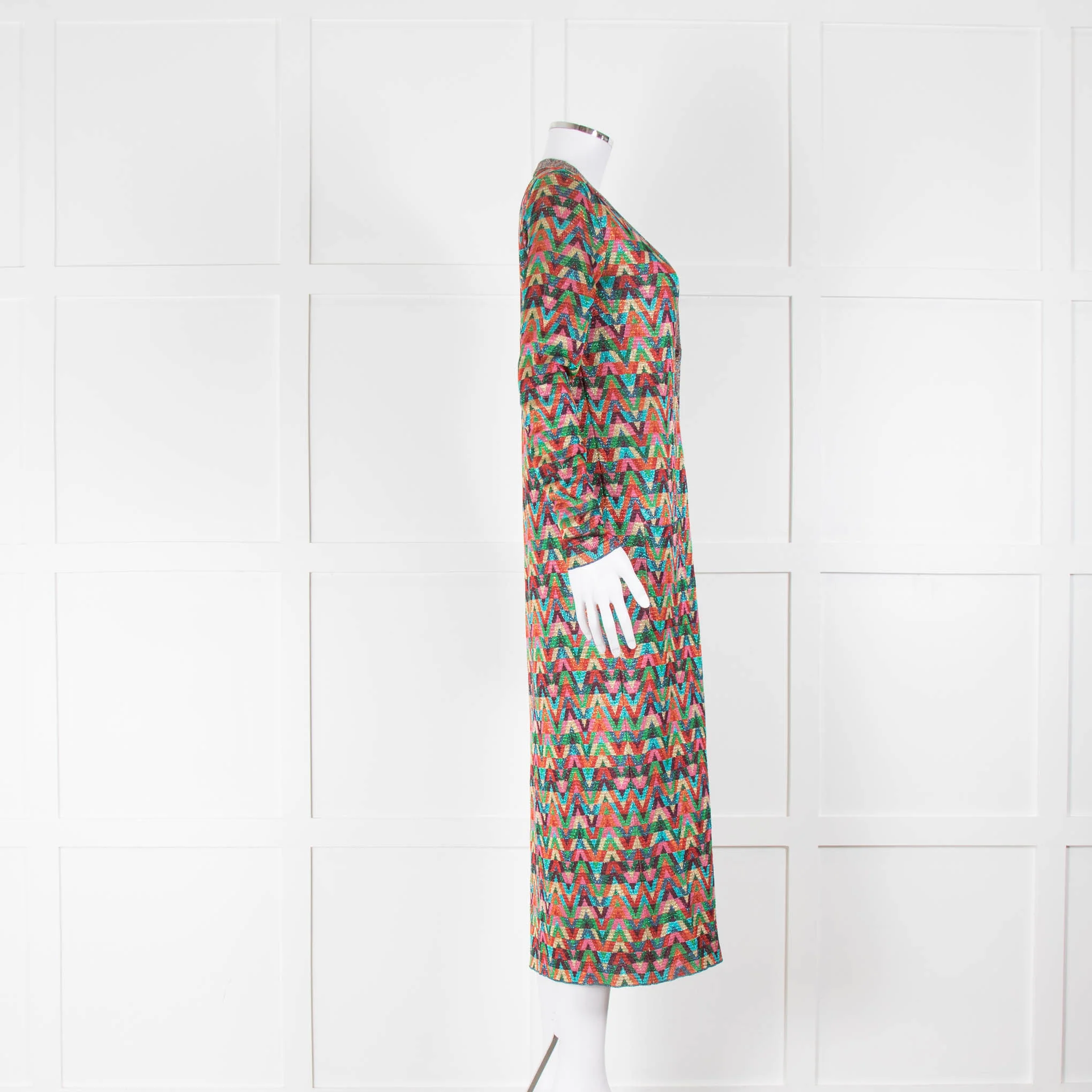 Valentino Multi Colour Lurex Long Cardigan - Image 2
