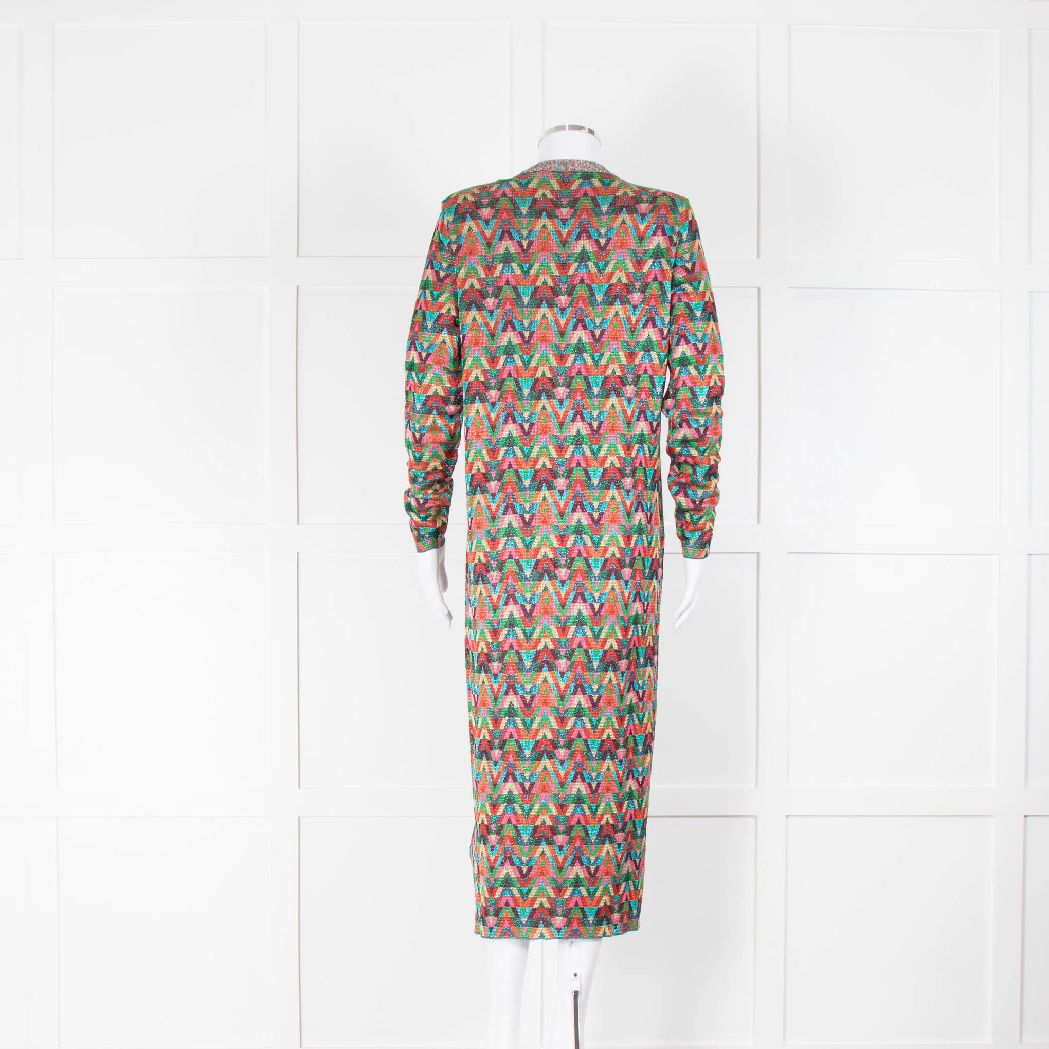 Valentino Multi Colour Lurex Long Cardigan - Image 3