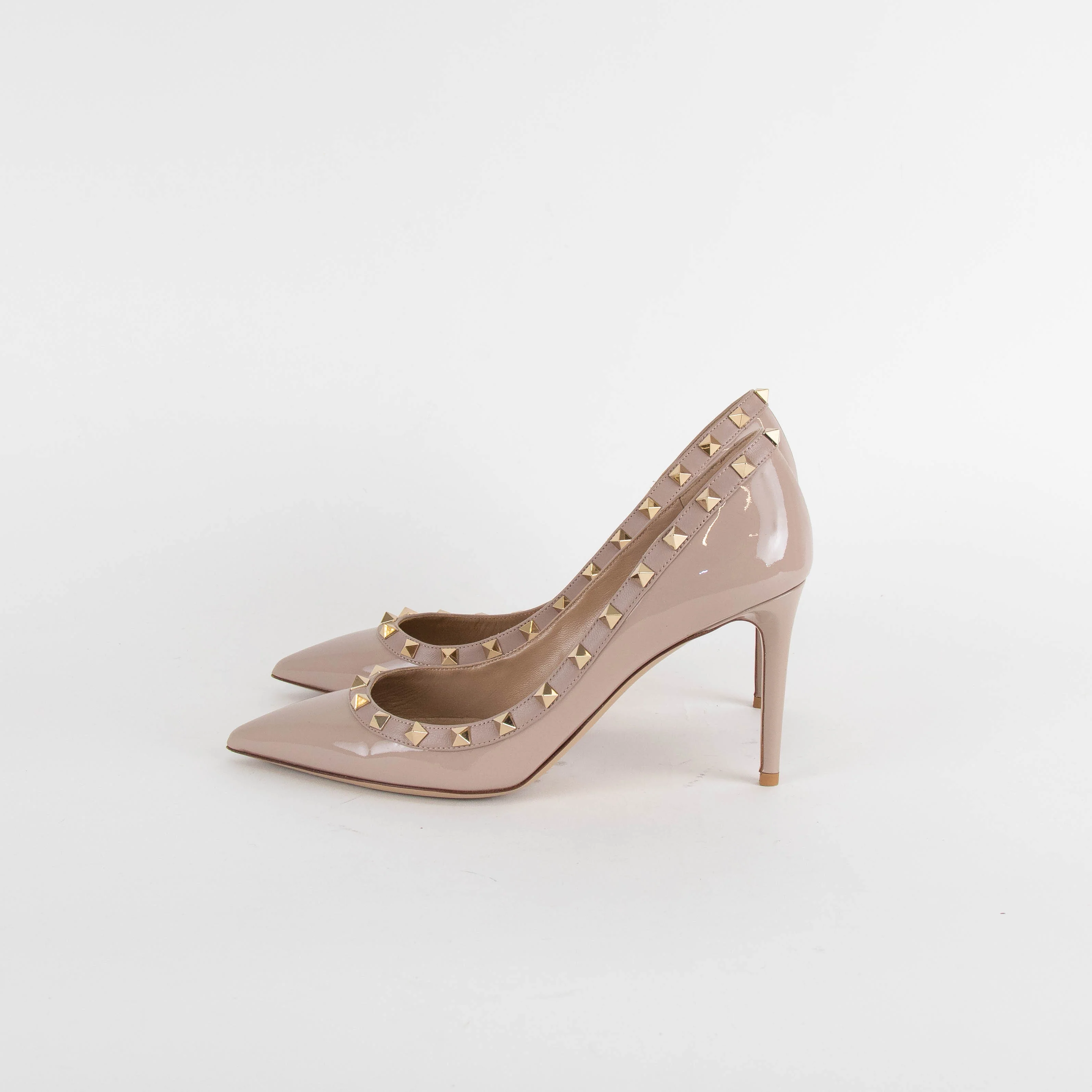 Valentino Nude Rockstud Court Shoe - Image 4