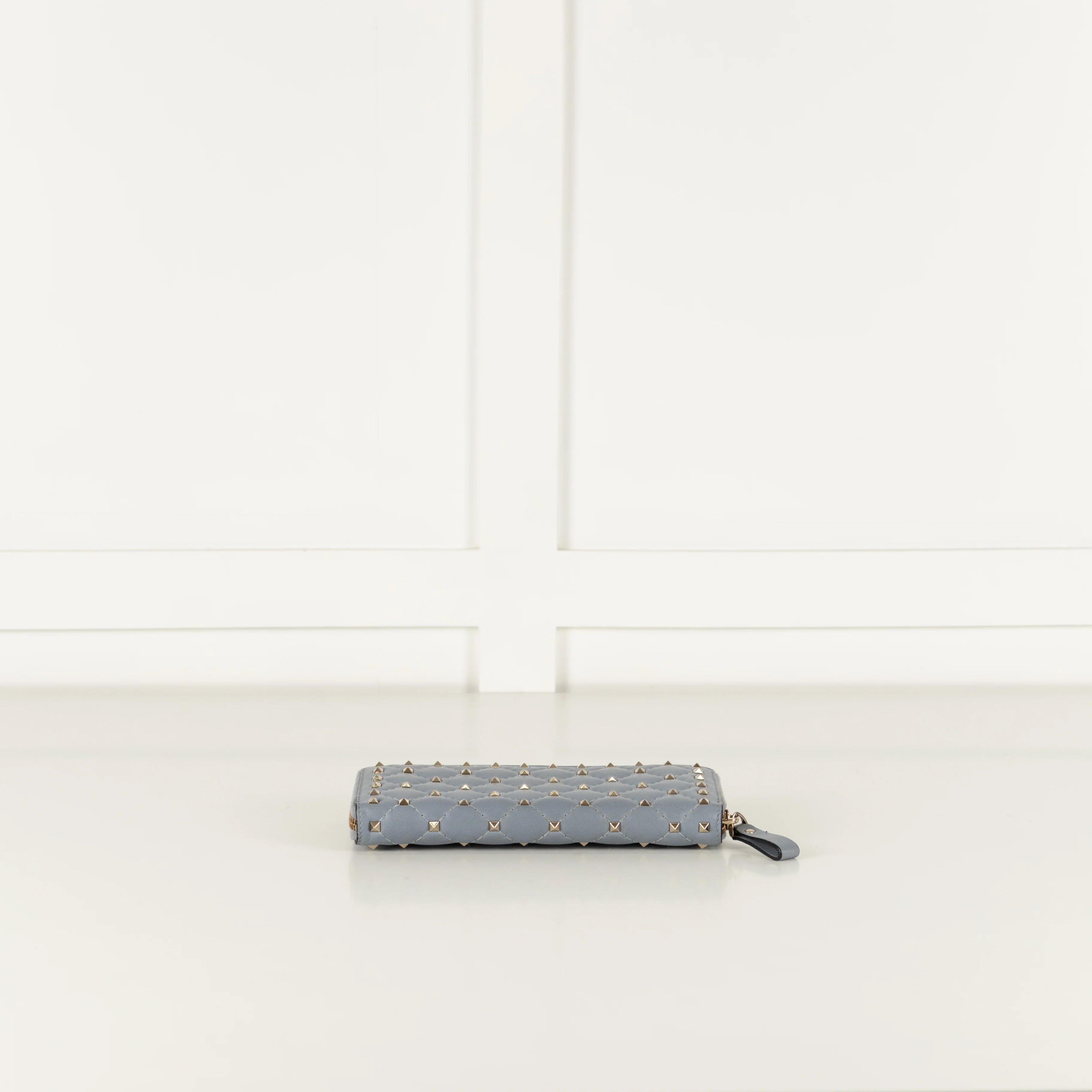 Valentino Pale Blue Rockstud Continental Wallet - Image 4