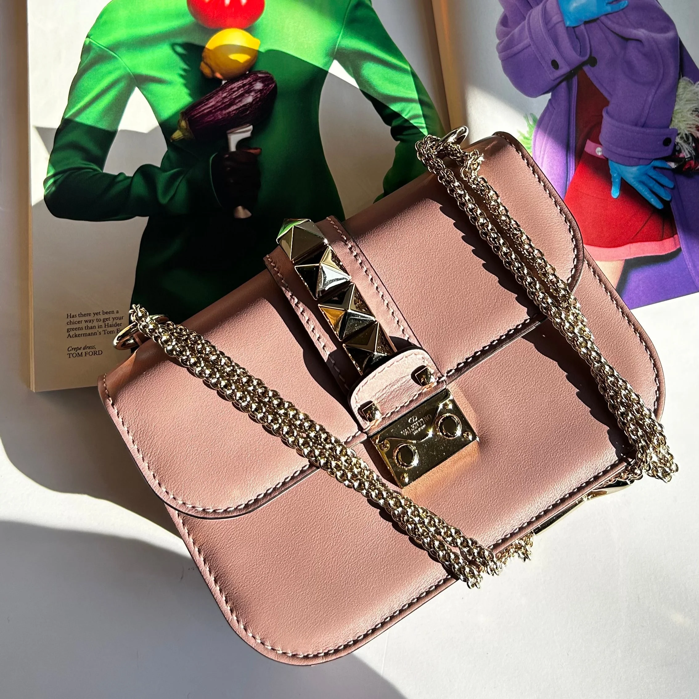 Valentino Pink Rockstud Bag - Image 8