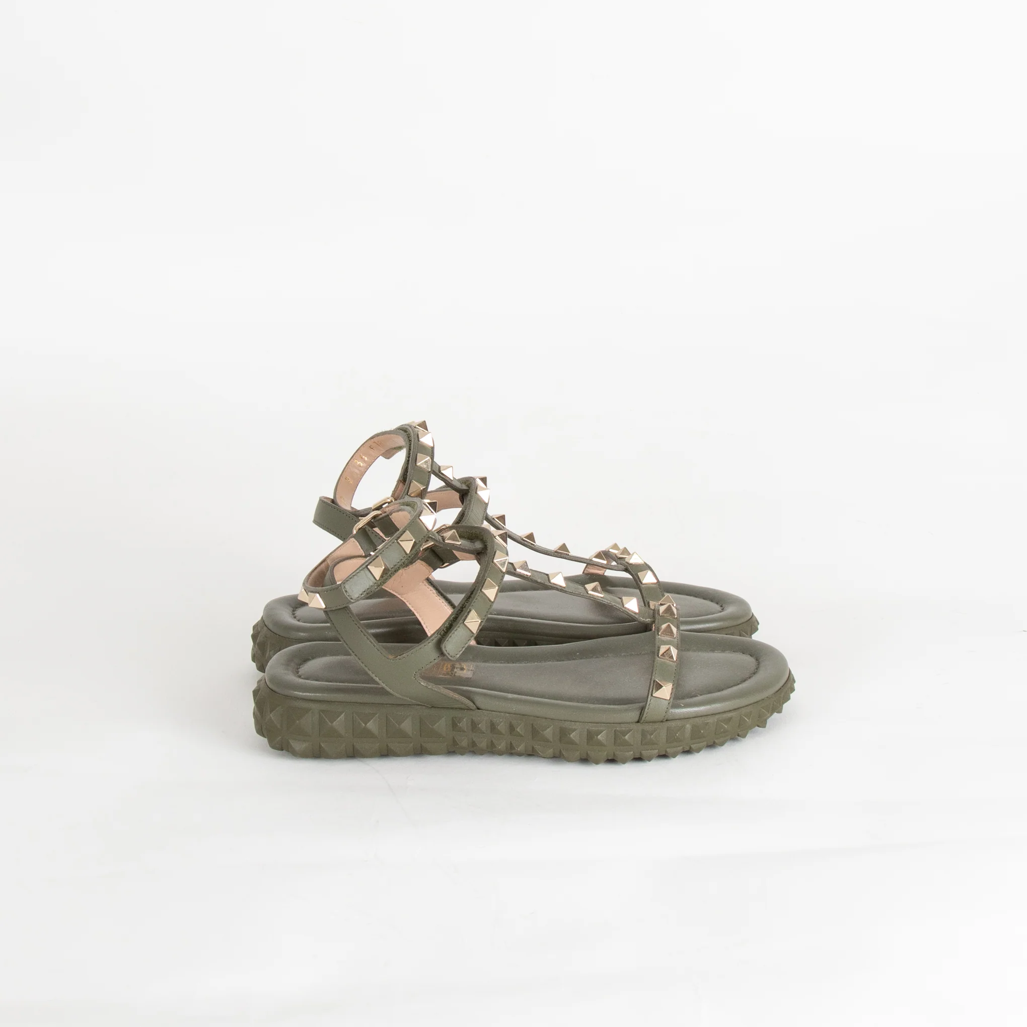 Valentino Rockstud Gladiator Sandals with Chunky Rubber Sole - Image 6