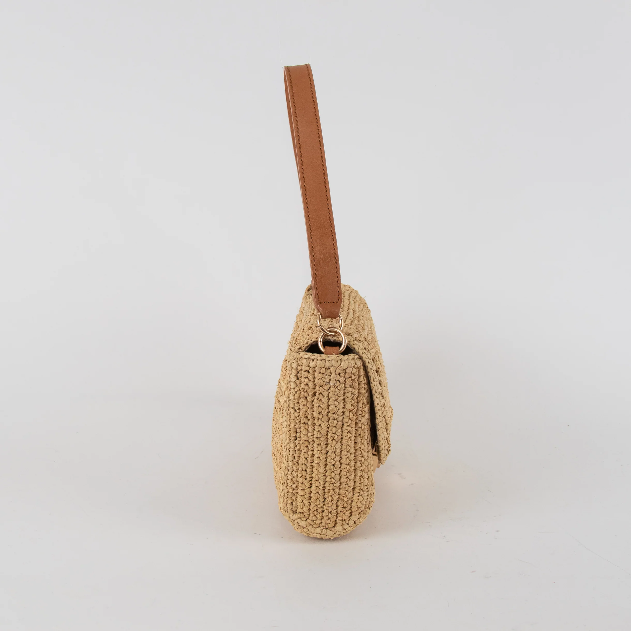 Vanessa Bruno Raffia Flap Shoulder Bag - Image 3