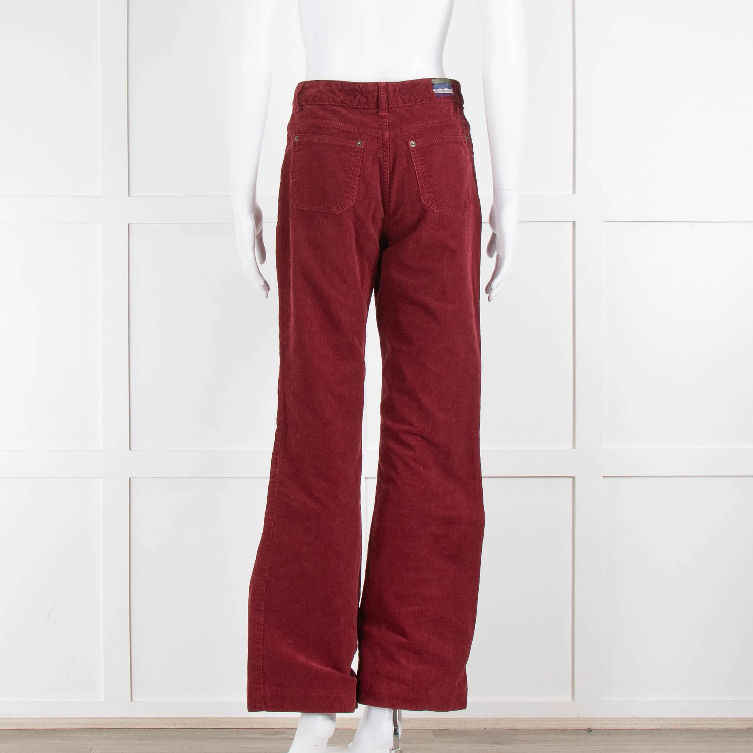 Vanessa Bruno Burgundy Corduroy Wide Leg Trousers - Image 3